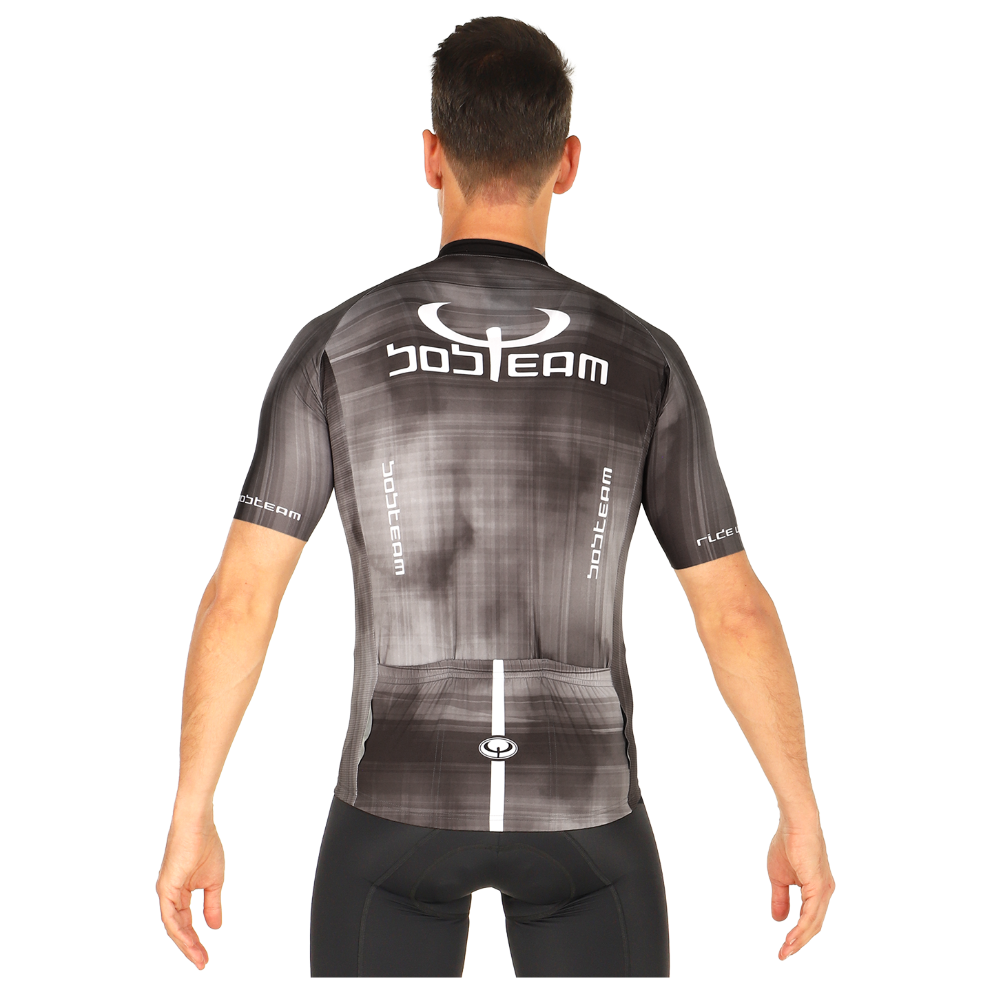 Bobteam Maillot manches courtes Unique noir/gris