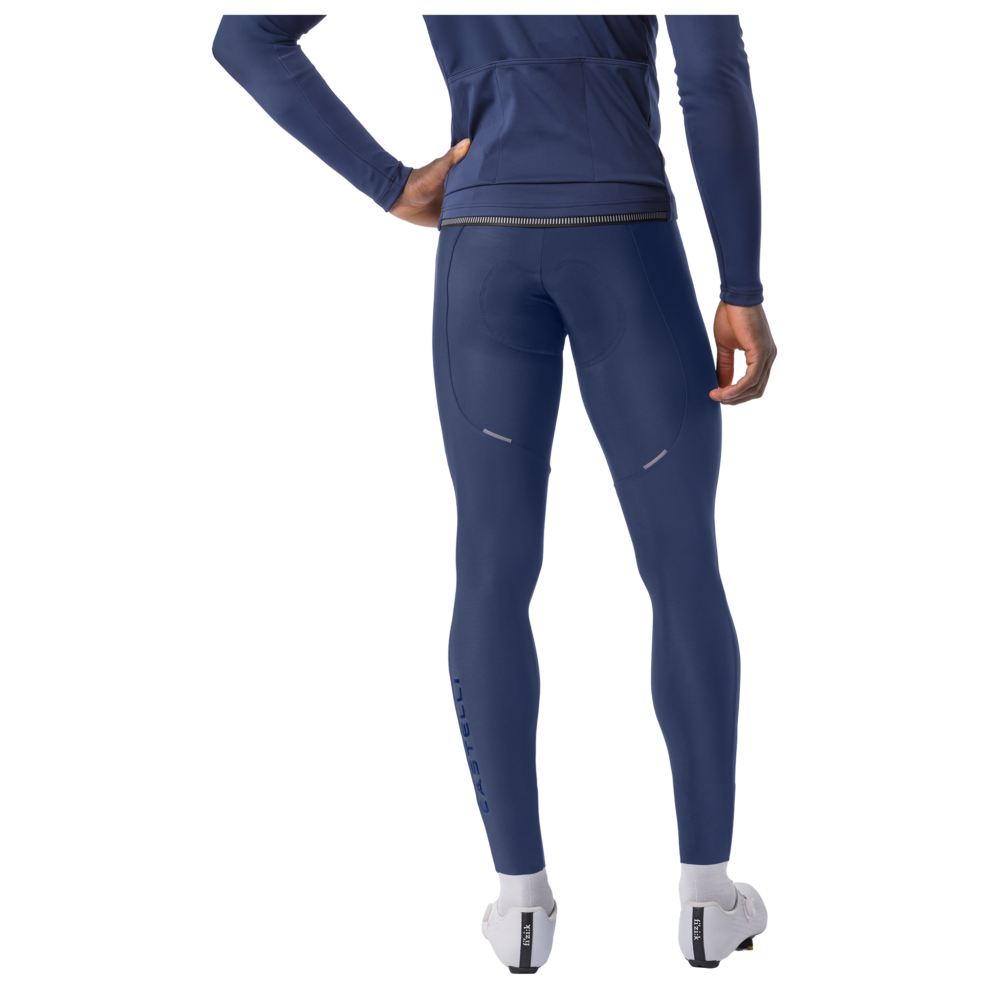 Castelli lange Trägerhose Espresso 2 blau