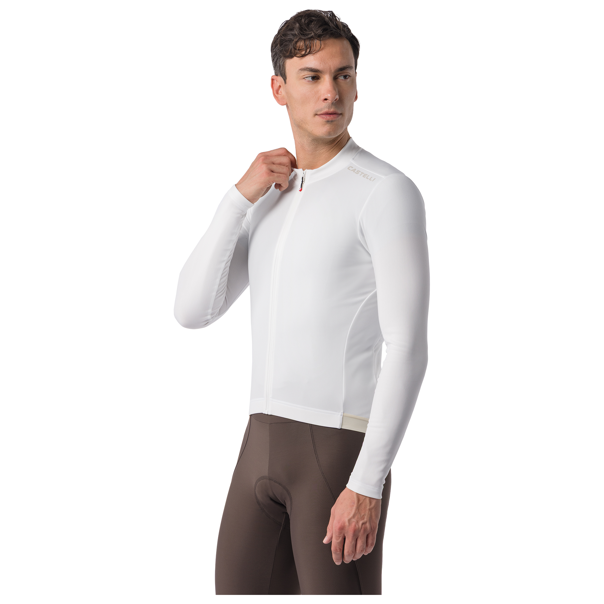 Castelli Maglia maniche lunghe  Espresso Thermal 2 bianco