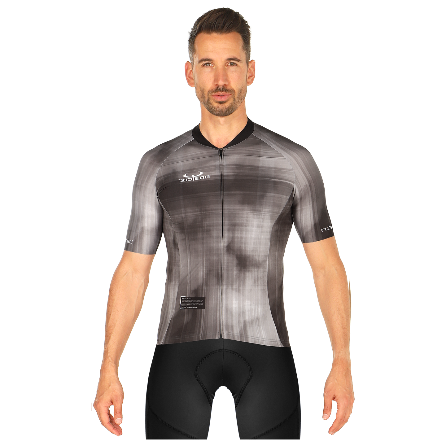 Bobteam Maillot manches courtes Unique noir/gris