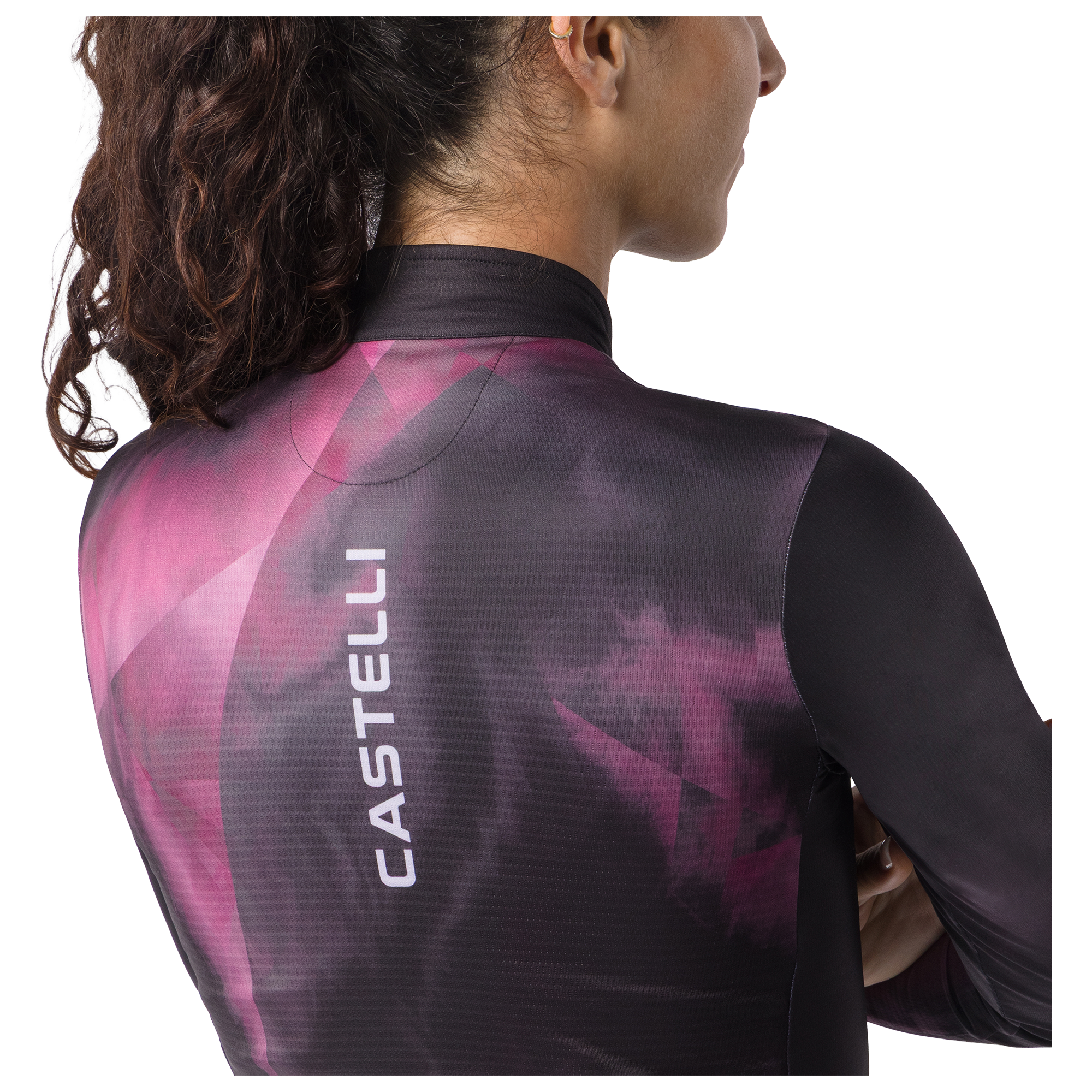 Castelli Damen Langarmtrikot Prismatic Thermal bordeaux/lila