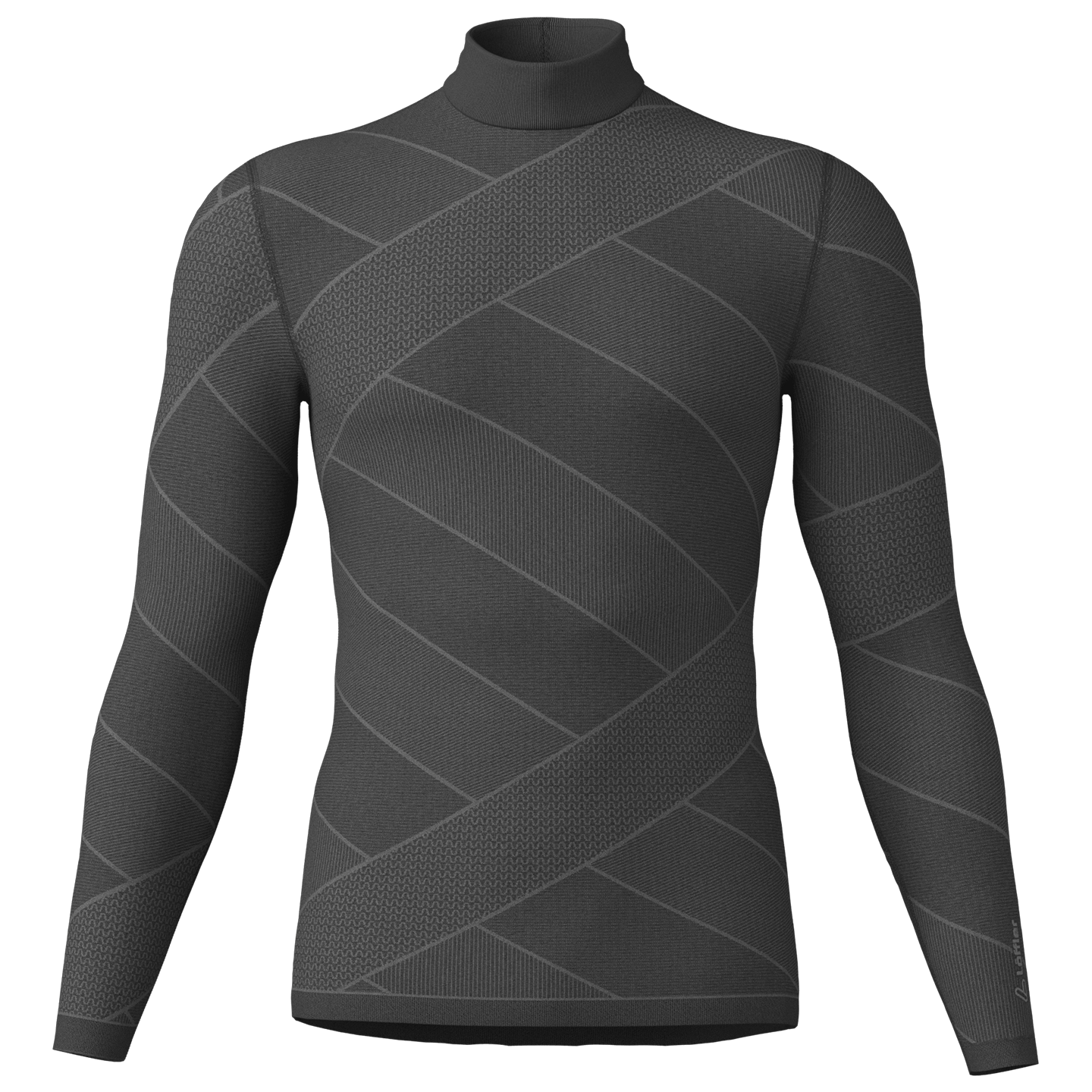 Löffler Maglia intima da ciclismo a maniche lunghe  Transtex Merino 260 Turtleneck nero/grigio