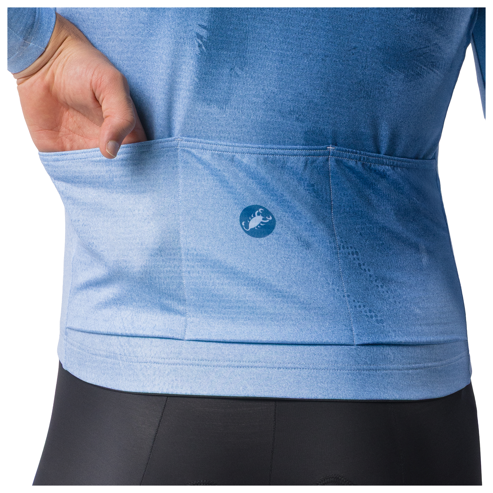 Castelli Langarmtrikot Nebula Thermal blau