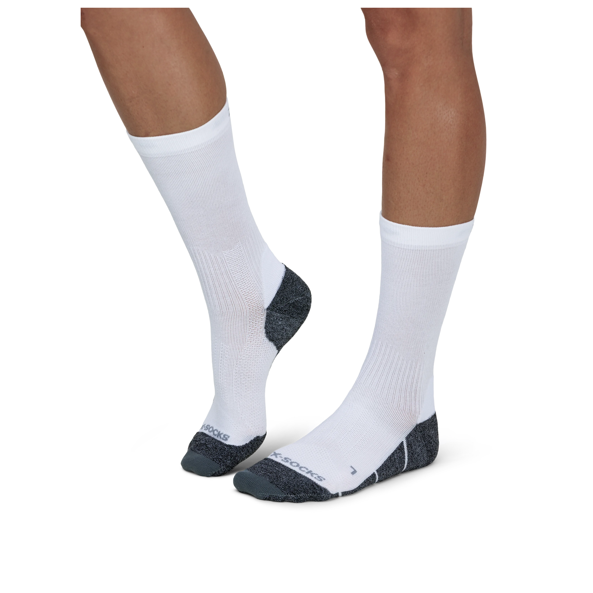 X-Bionic Calcetines de ciclismo X-SOCKS Core Natural Crew blanco/gris