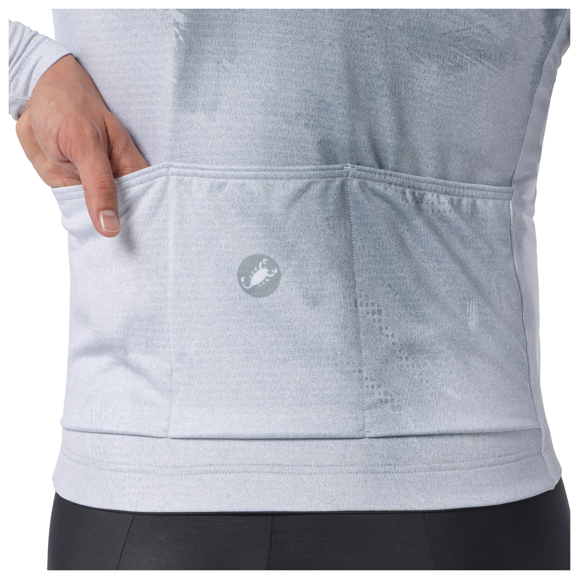 Castelli Langarmtrikot Nebula Thermal silber/grau