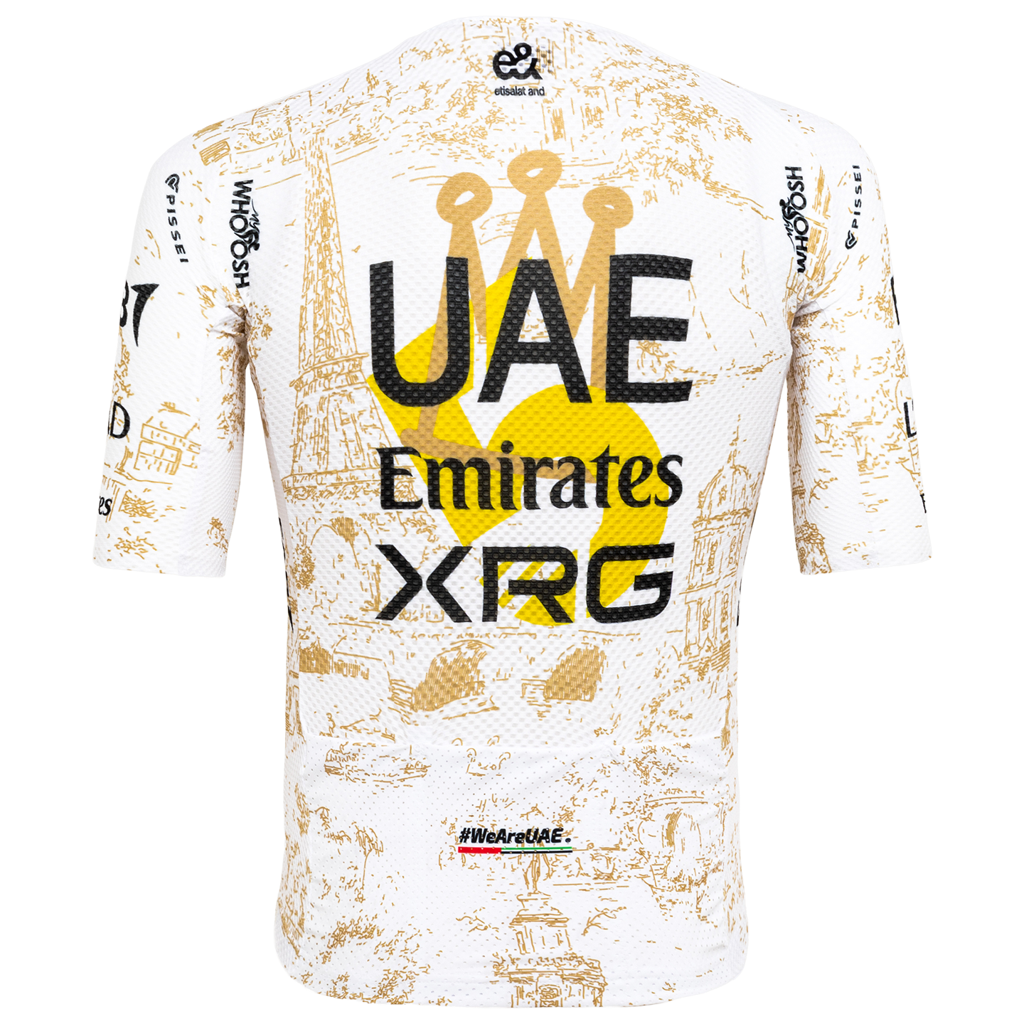 Pissei UAE TEAM EMIRATES - XRG Koszulka z krótkim rękawem Superlight Celebration TdF 2026 Ltd. Edt. biały/złoty