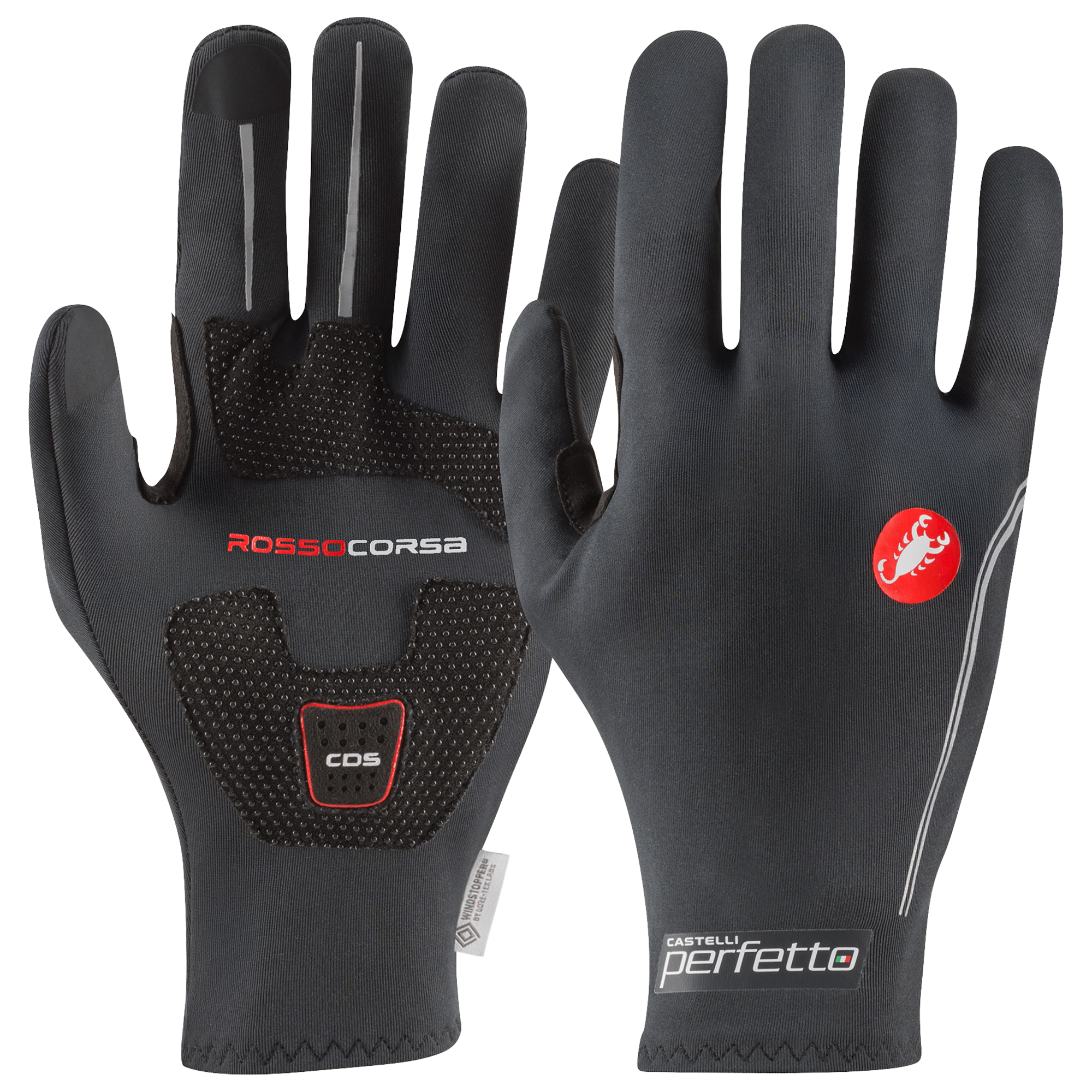 Castelli Gant long doigts  Perfetto Light noir