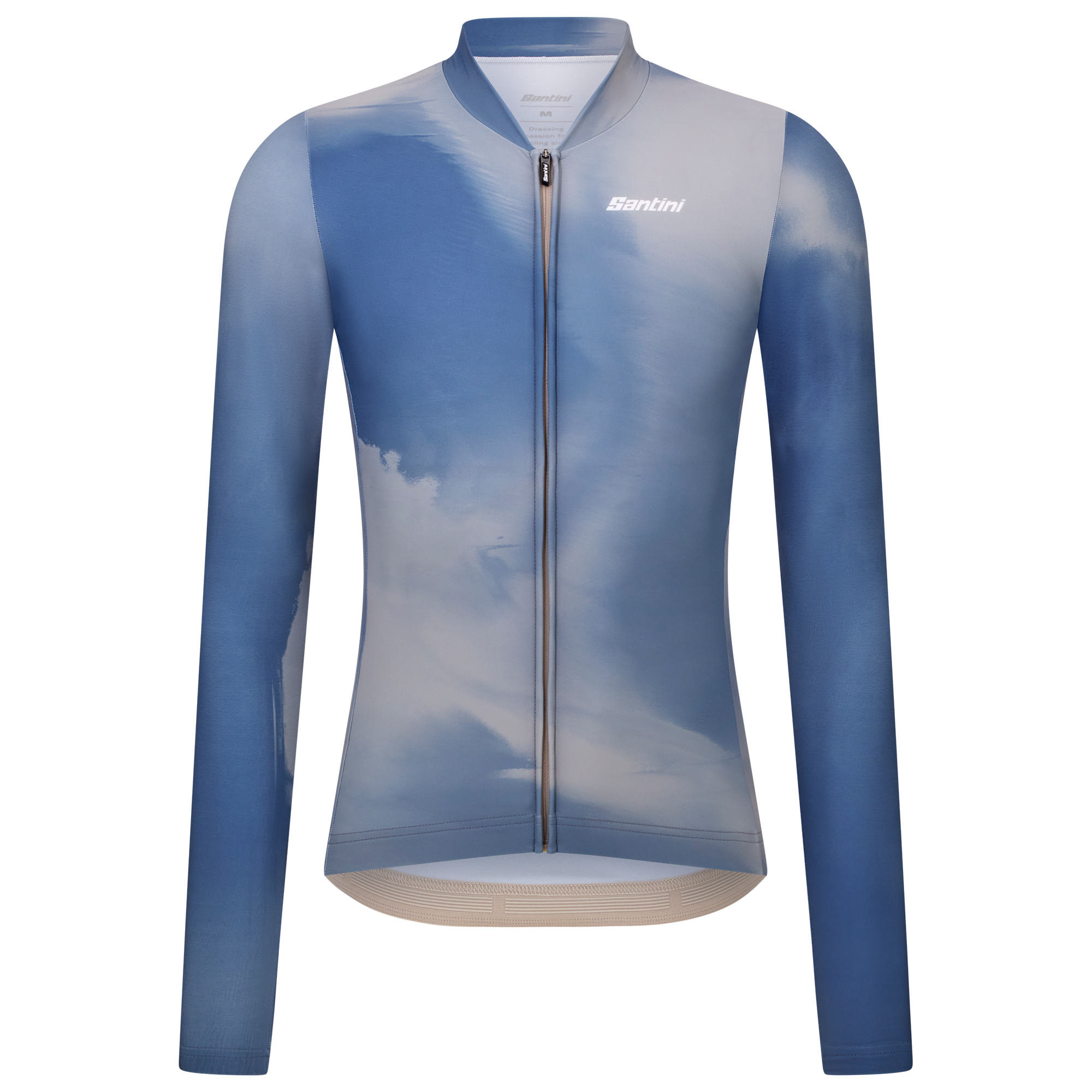 Santini Shirt met lange mouwen Vapor grijs/blauw