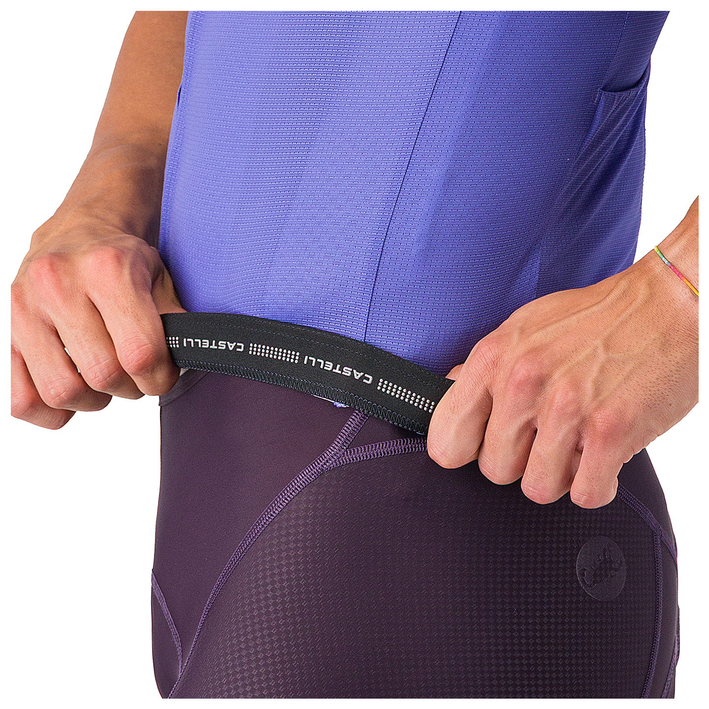 Castelli fietsshirt met korte mouwen Drittone Logo purper, foto 3