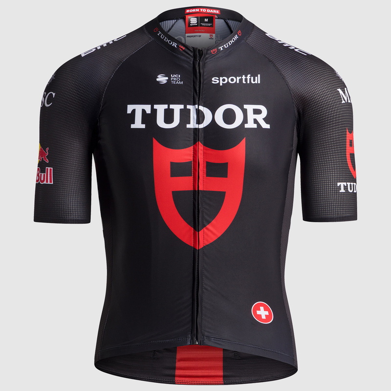 Sportful Tudor Pro Cycling Team Kurzarmtrikot 2026 schwarz/rot