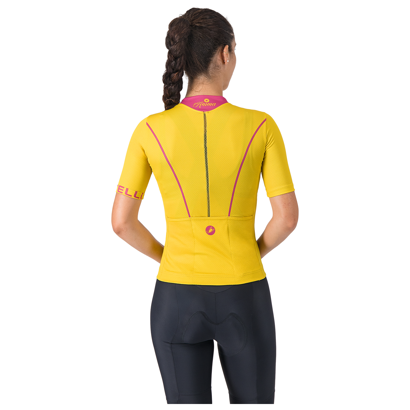 Castelli Damesfietsshirt Anima Flow geel, foto 2
