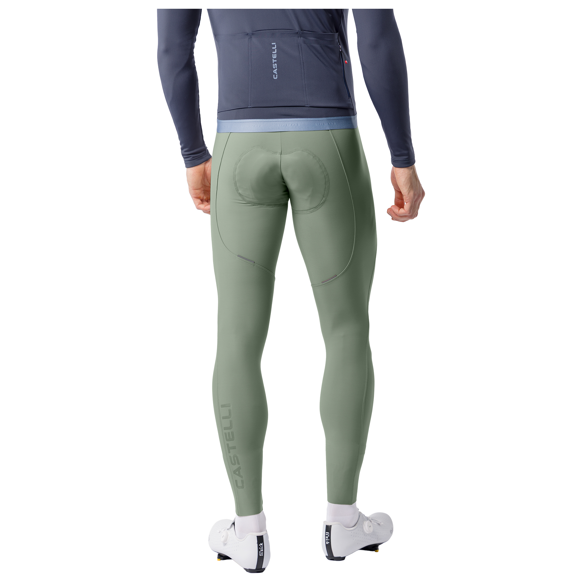 Castelli lange Trägerhose Espresso 2 grau