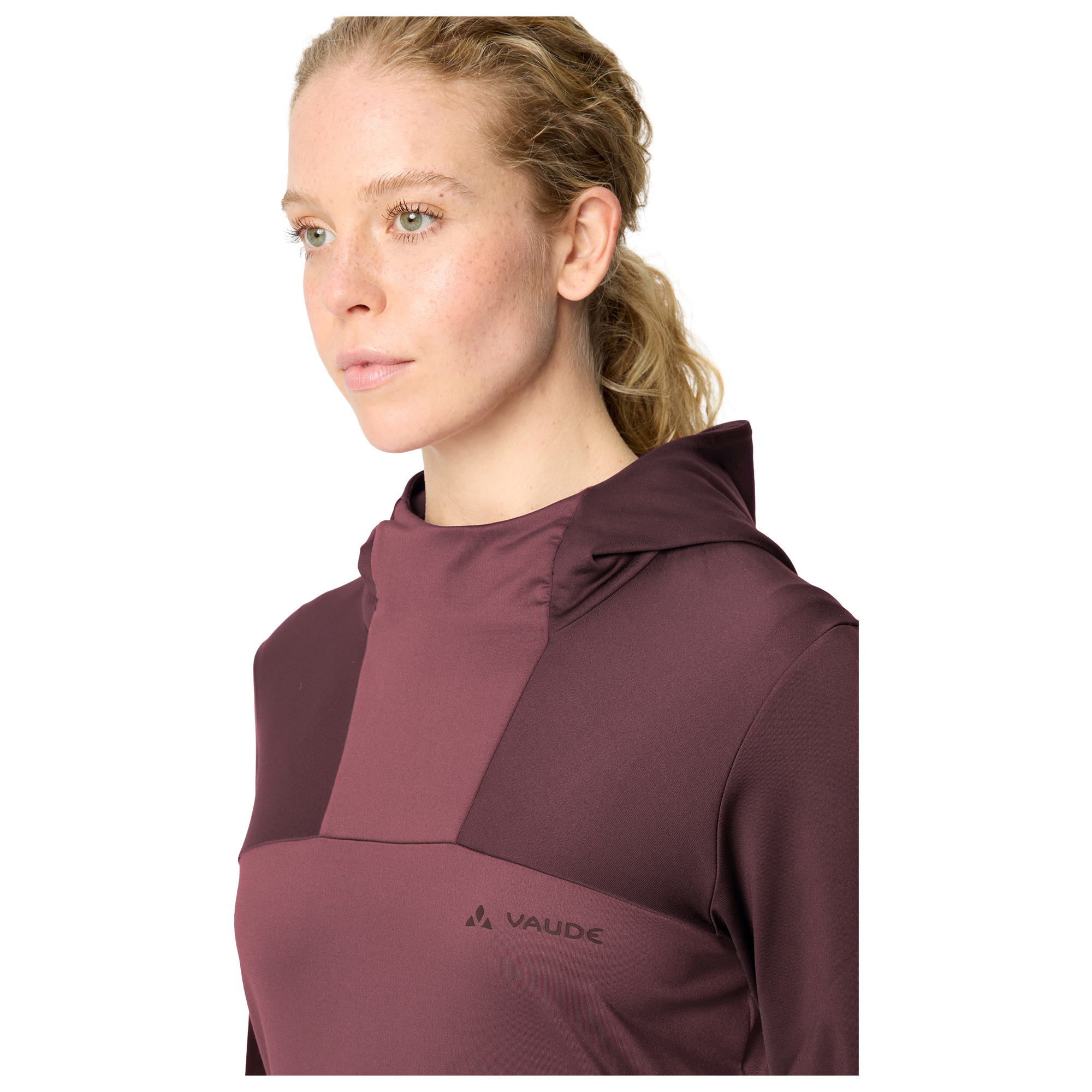 Vaude Camiseta de ciclismo manga larga mujer  Qimsa burdeos