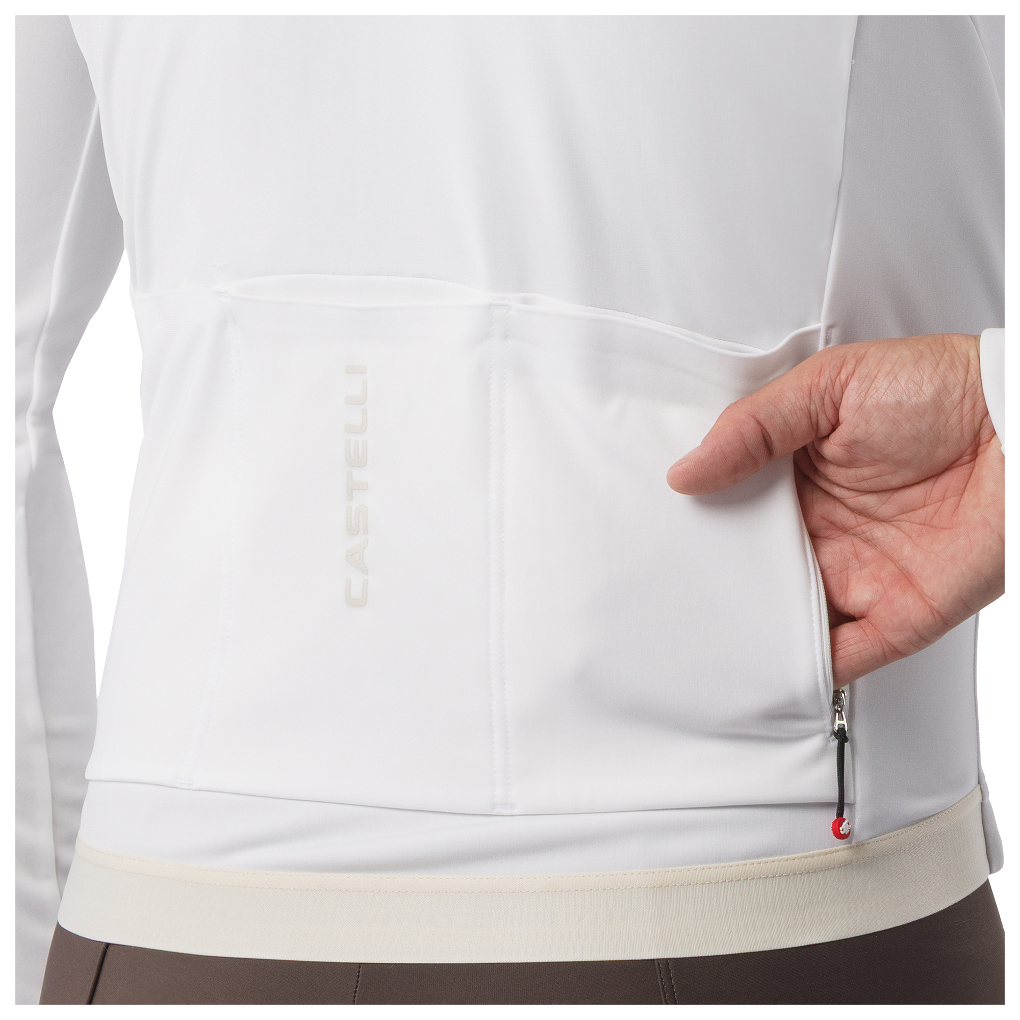 Castelli Langarmtrikot Espresso Thermal 2 weiß