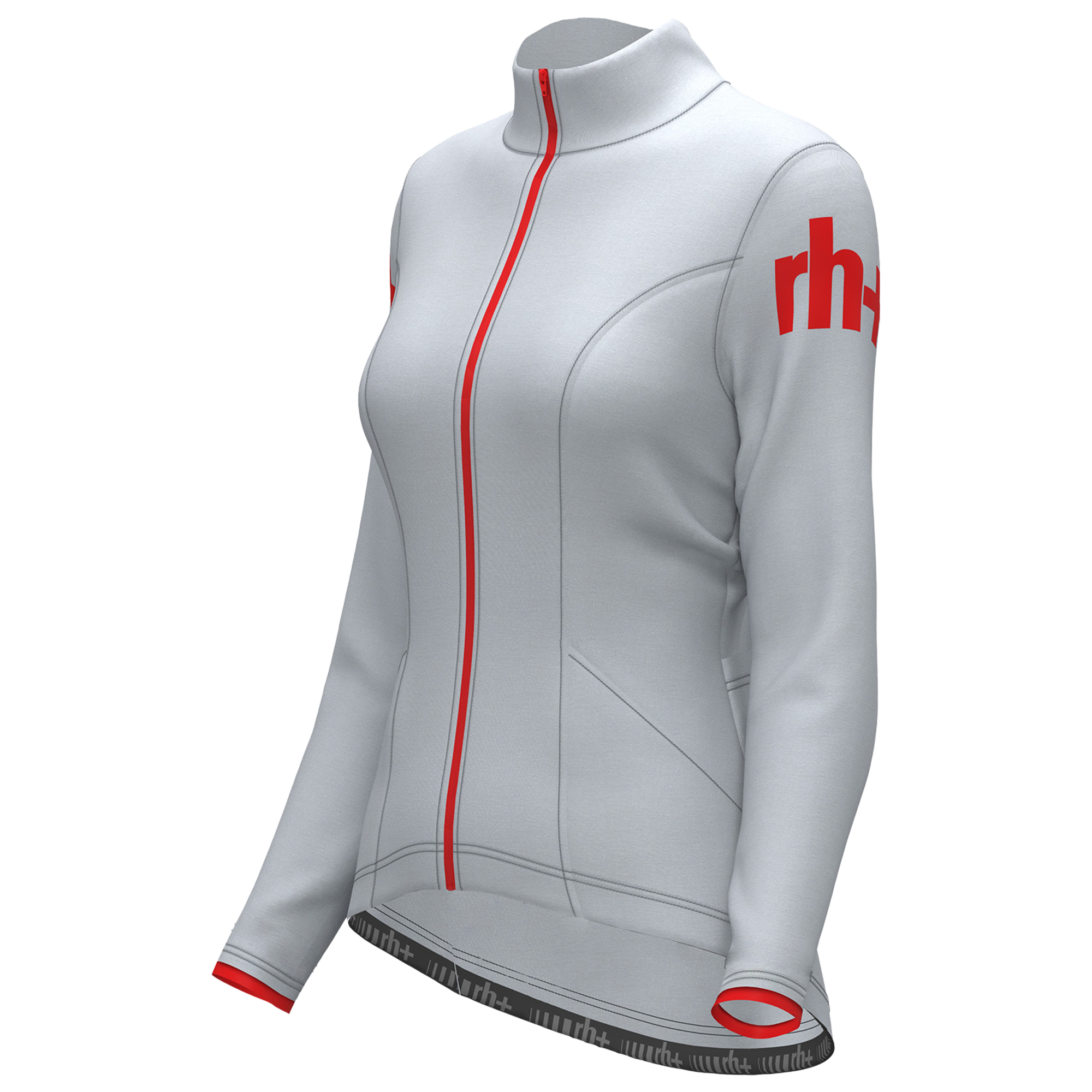 Rh+ Dames shirt met lange mouwen Myra lichtgrijs