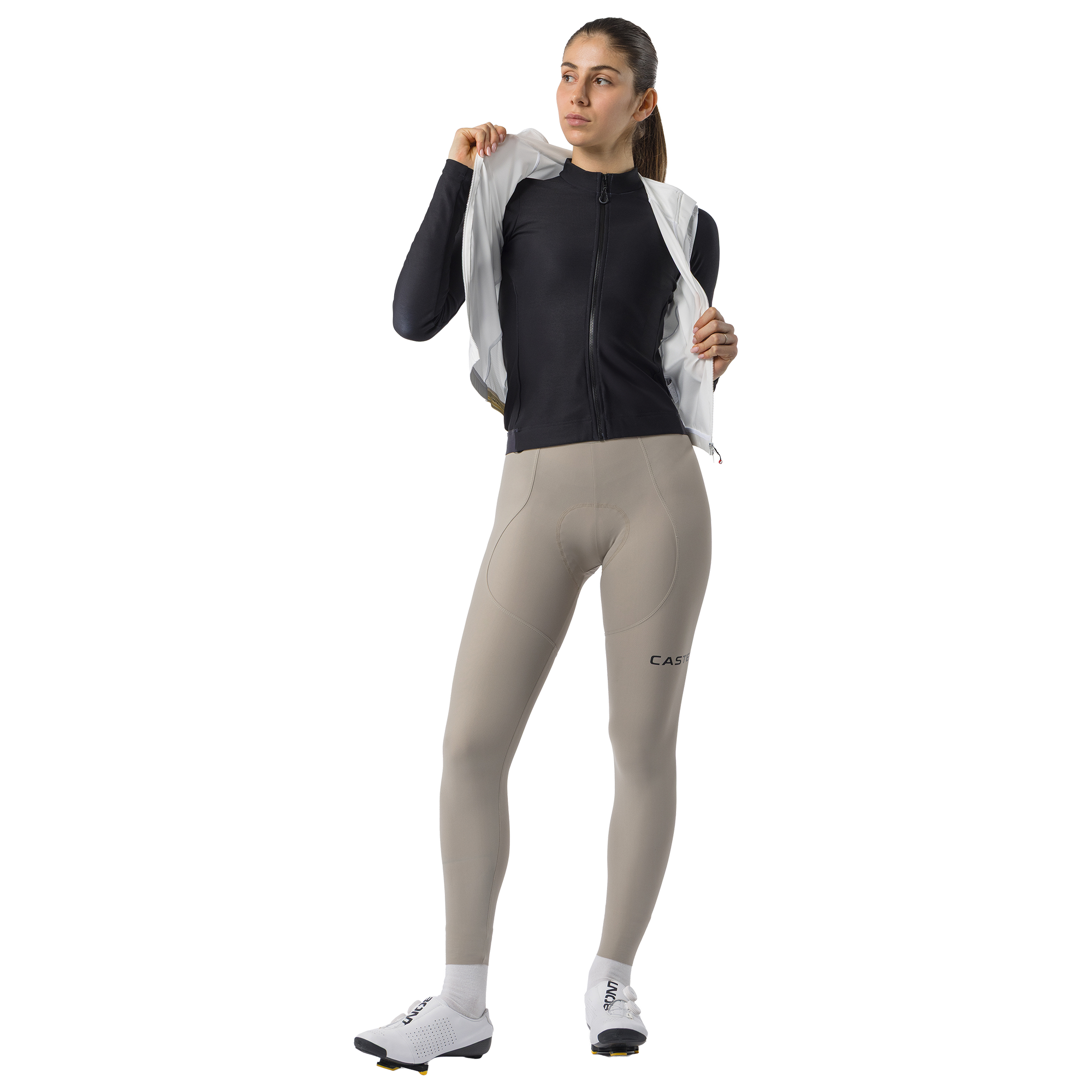Castelli Damen Windweste Espresso 2 weiß