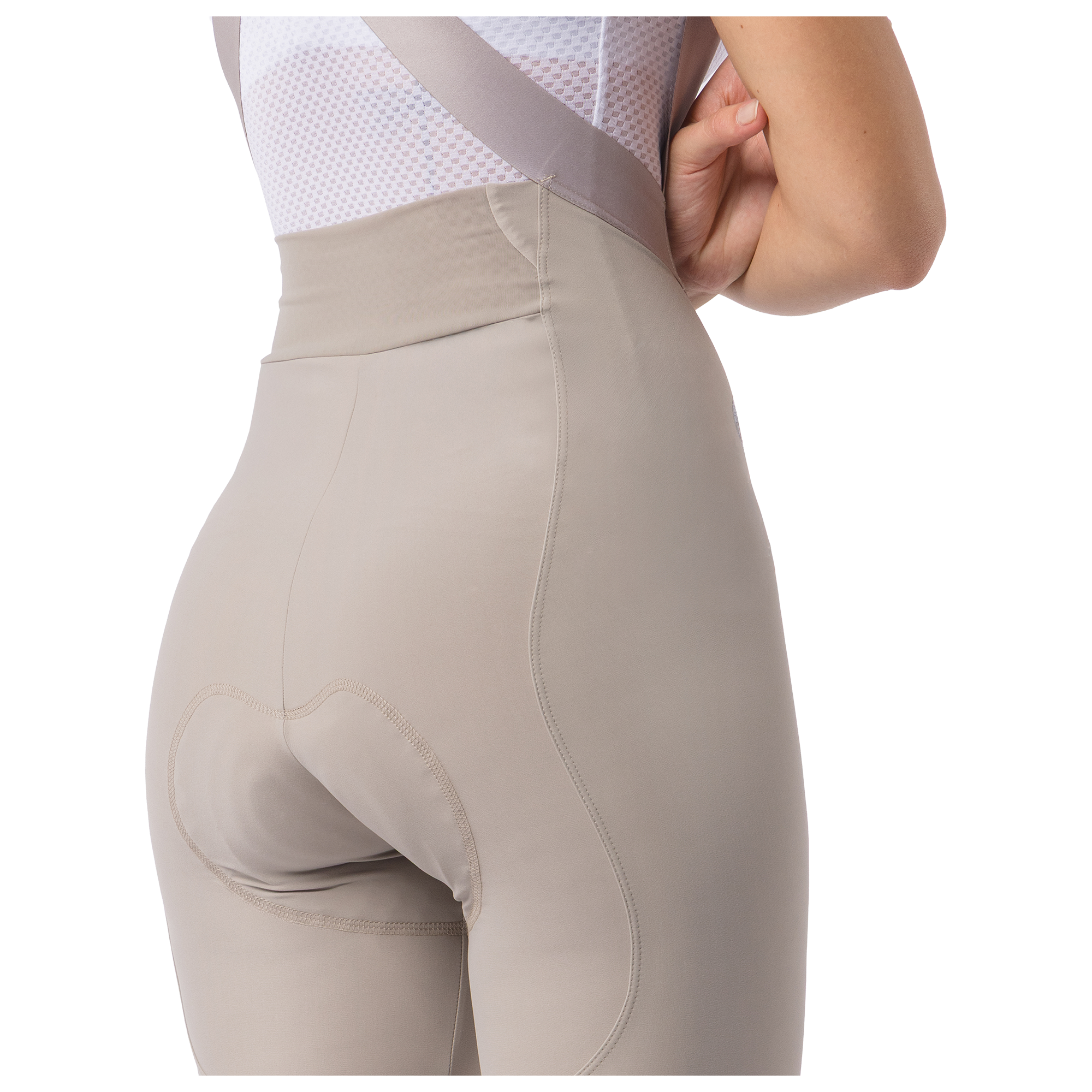 Castelli Cuissard long à bretelles femme  Espresso TRNSTN beige