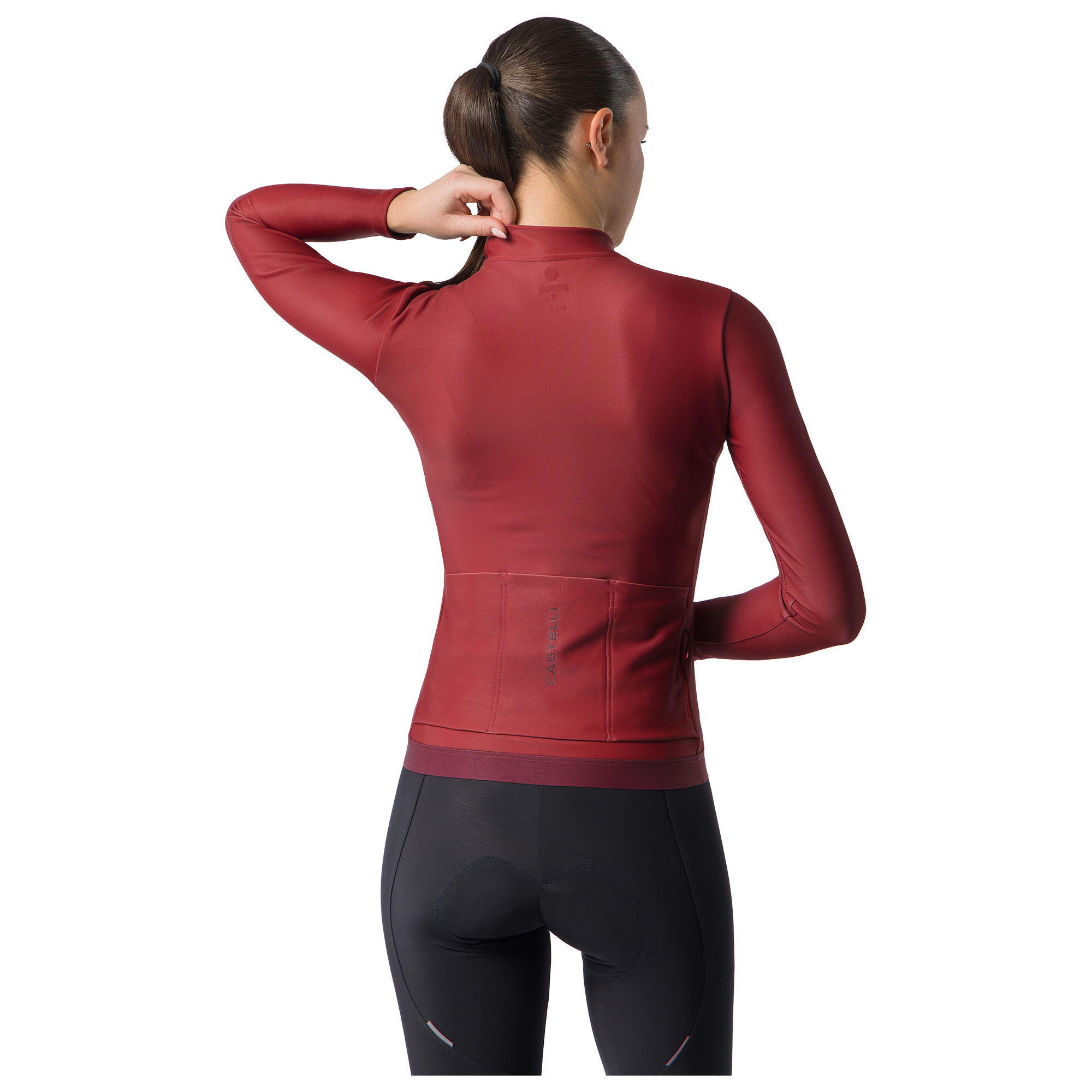 Castelli Maillot manches longues femme  Espresso Thermal 2 rouge
