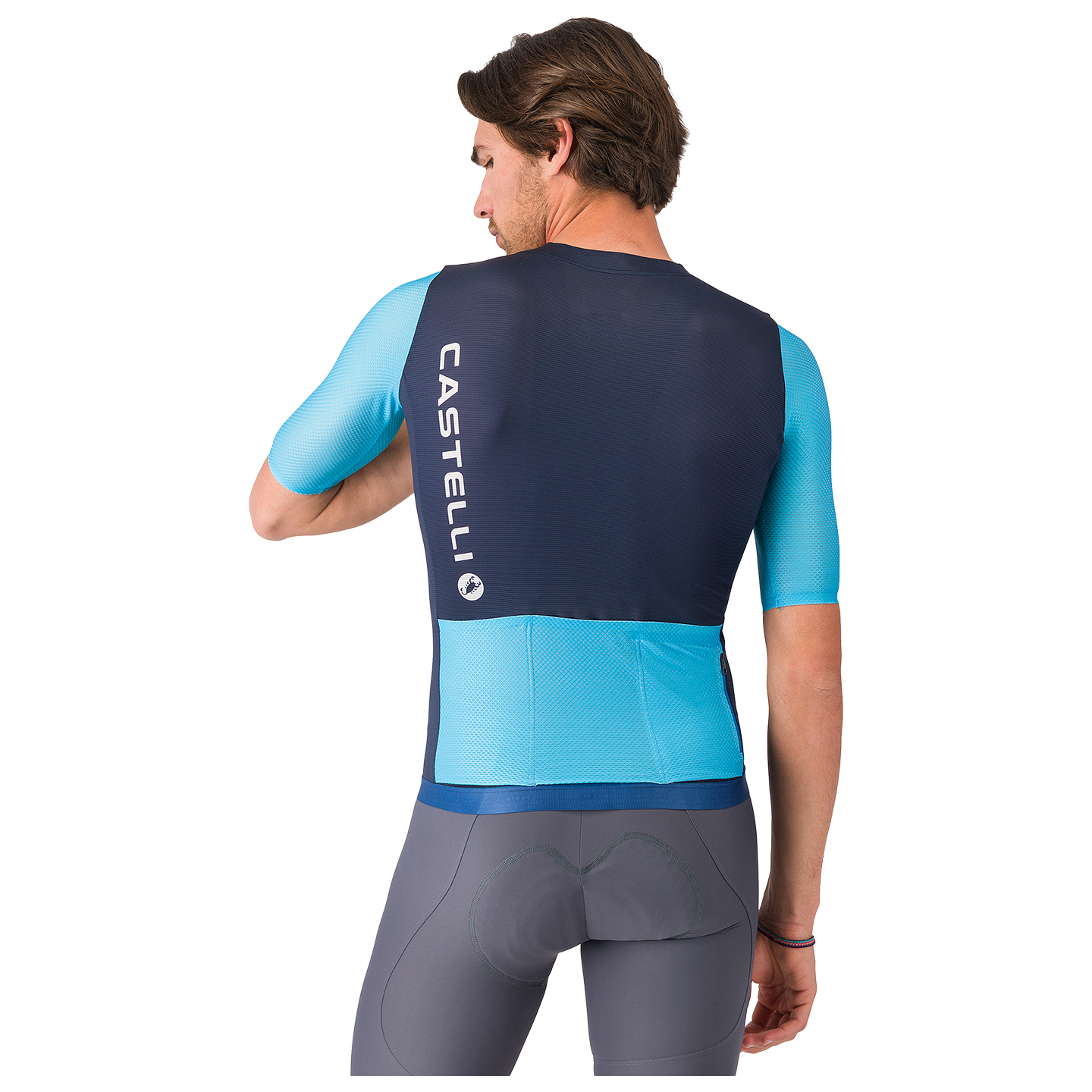 Castelli fietsshirt met korte mouwen Corretto blauw, foto 2