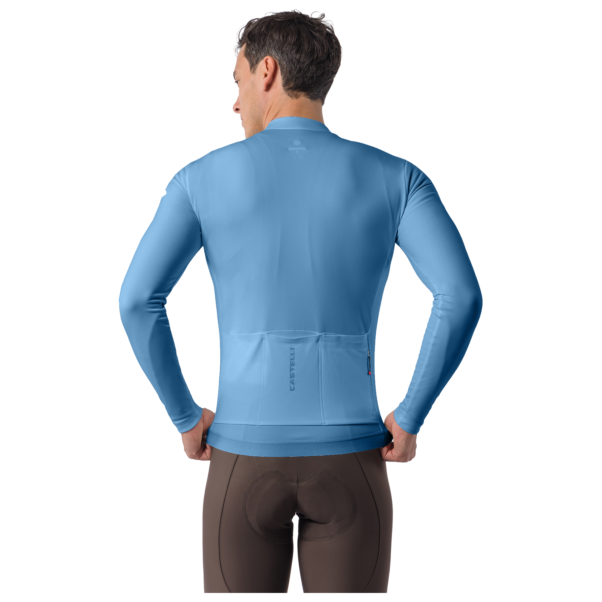 Castelli Langarmtrikot Espresso Thermal 2 hellblau