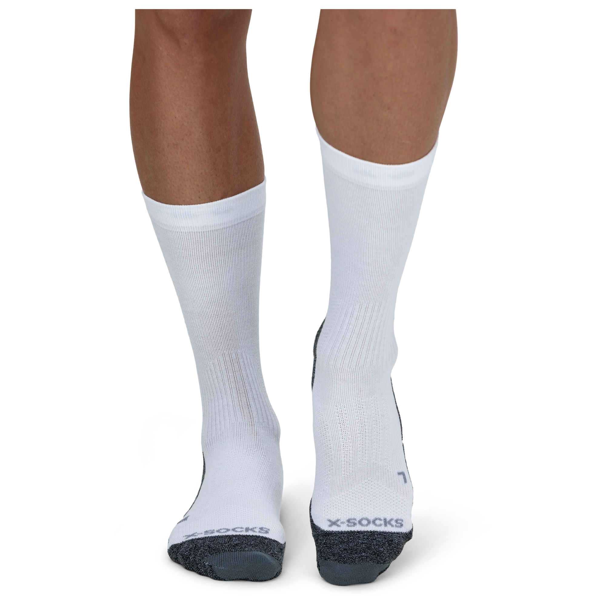 X-Bionic Calcetines de ciclismo X-SOCKS Core Natural Crew blanco/gris