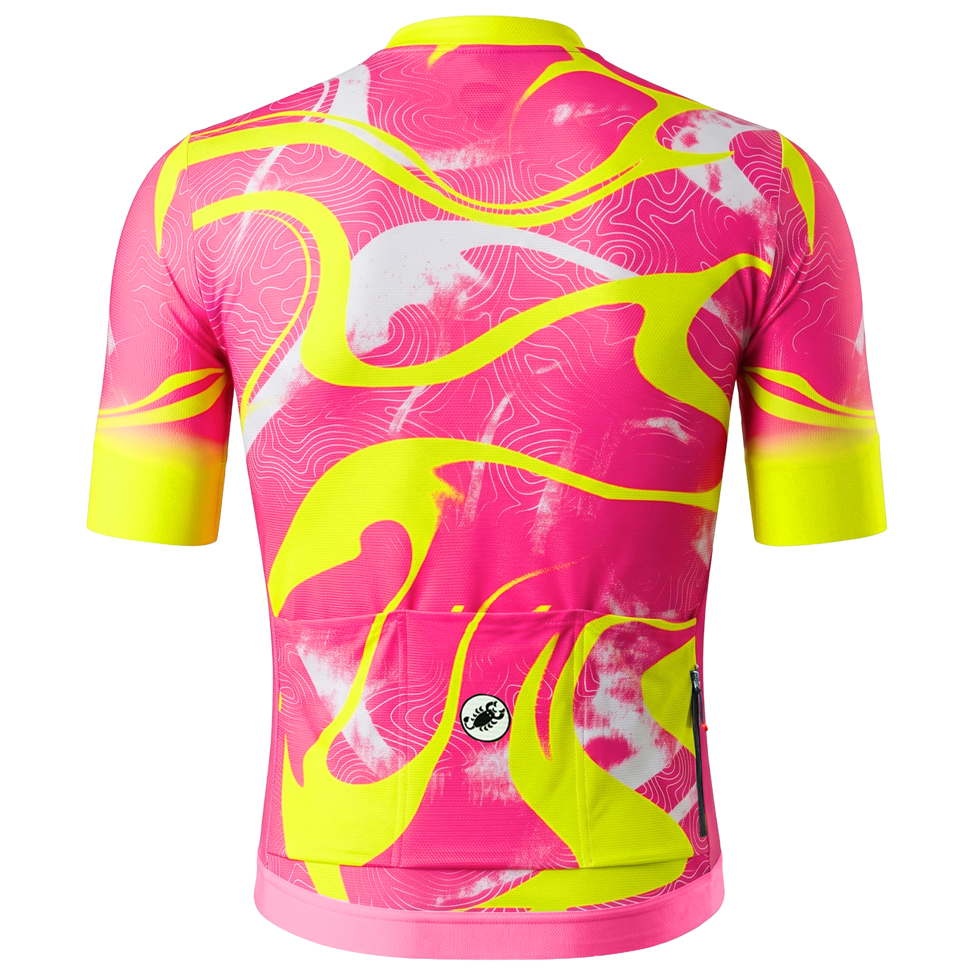 Castelli Short Sleeve Jersey Espresso 2 Spirit of Gravel pink/neon yellow
