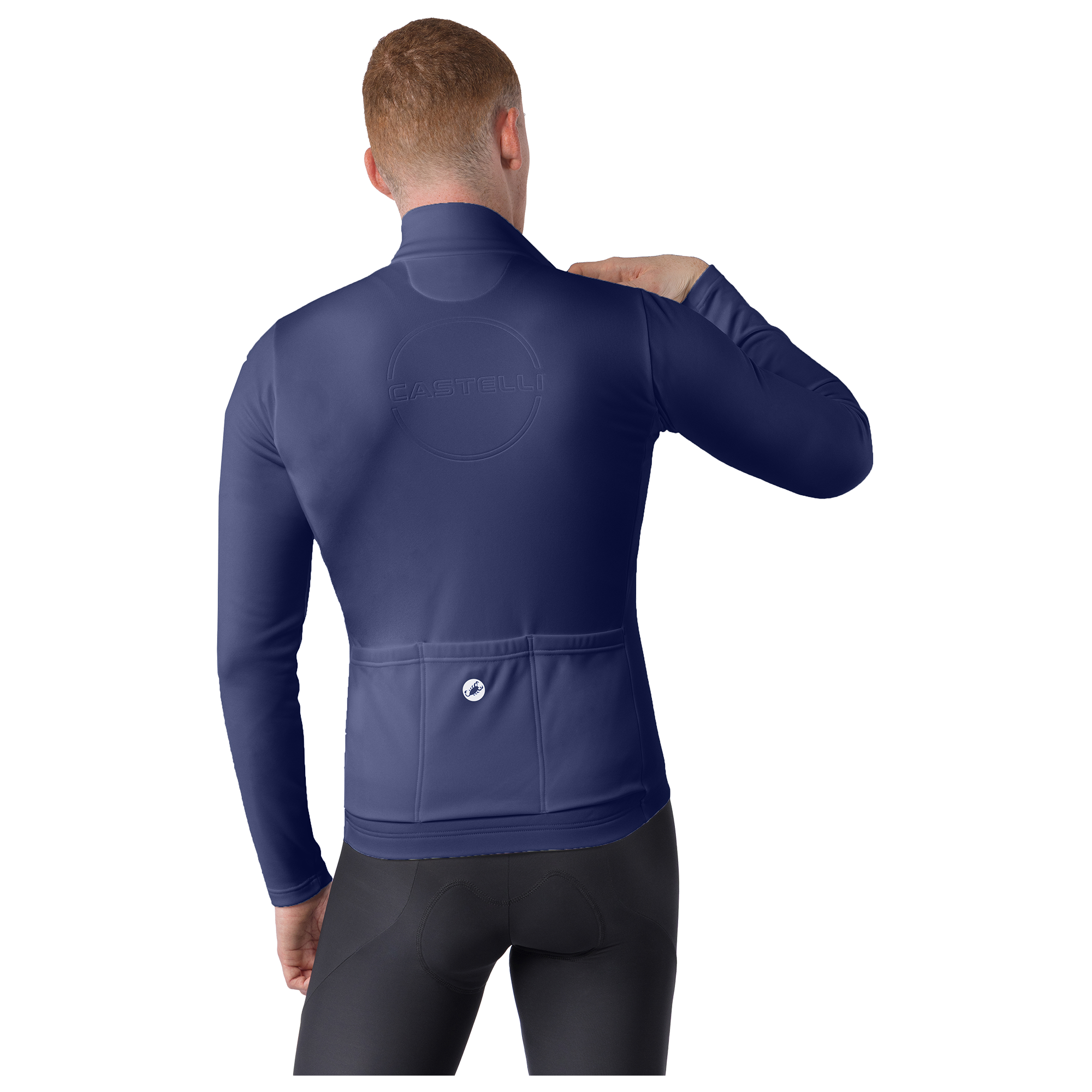 Castelli Langarmtrikot Competizione Thermal blau