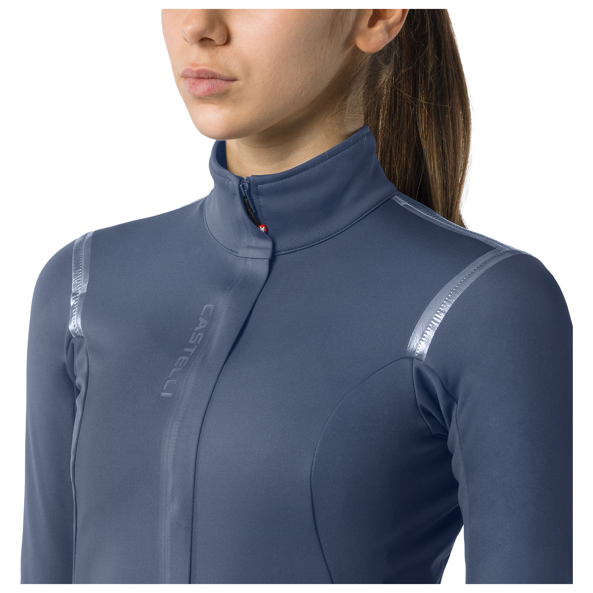 Castelli dames winterjas Perfetto 4 blauw