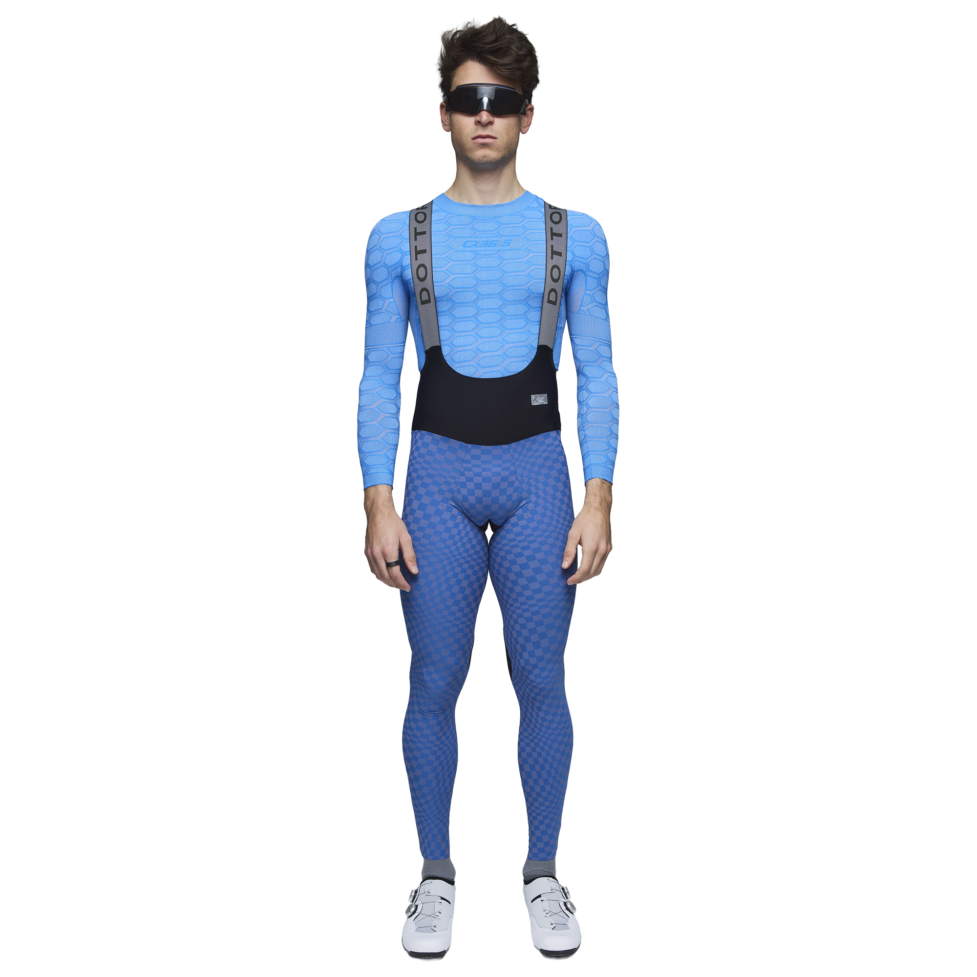 Q36.5 Culote largo con tirantes  Dottore Hybrid azul