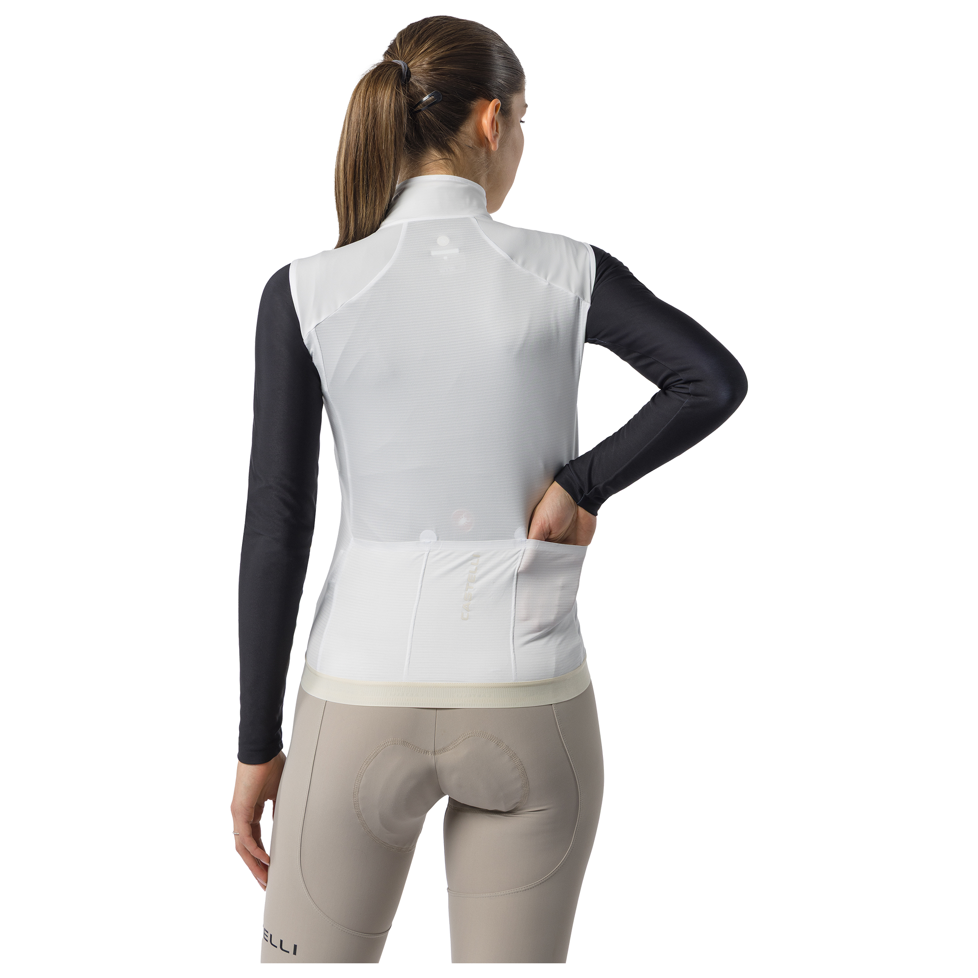 Castelli Damen Windweste Espresso 2 weiß