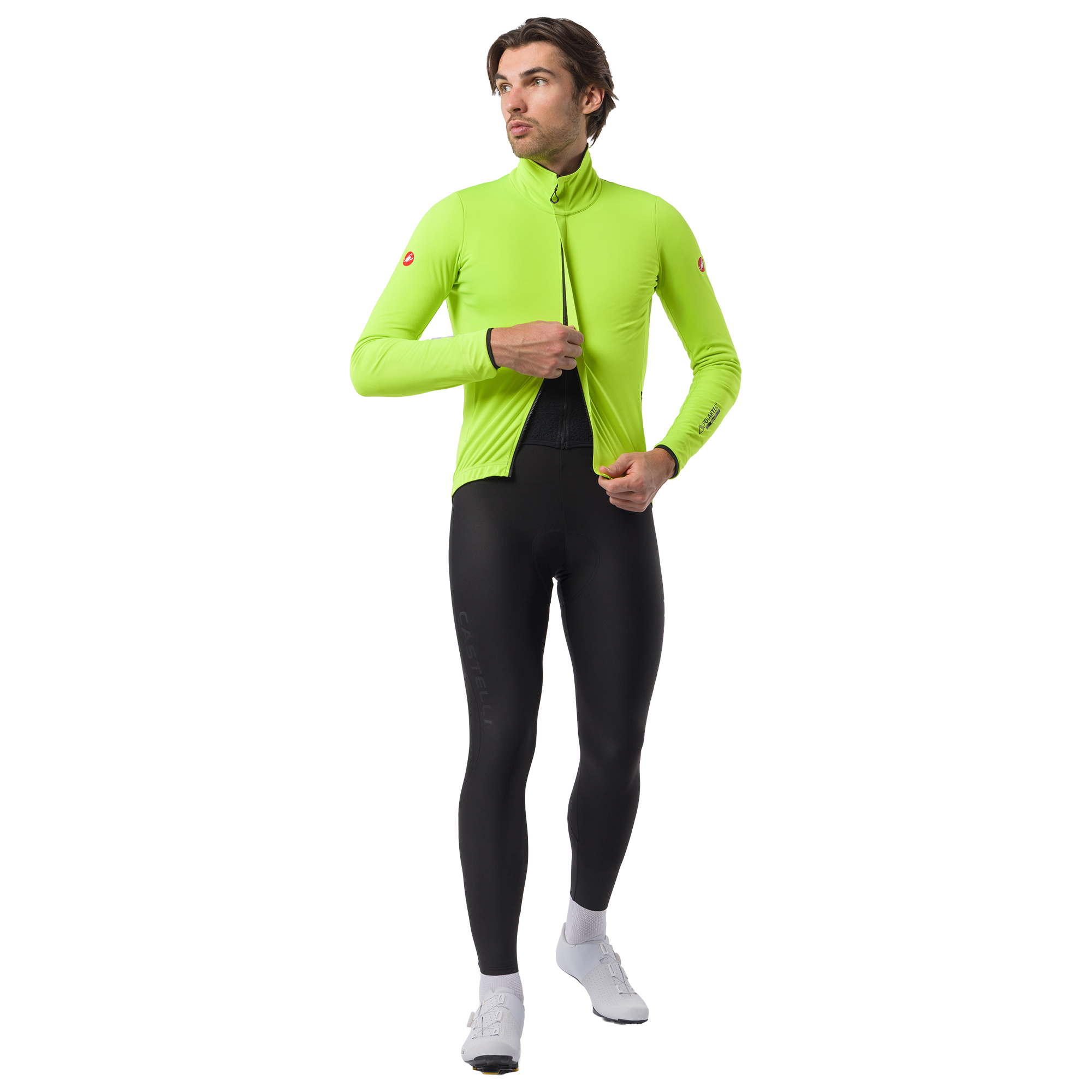 Castelli winterjas Alpha 150 neon geel