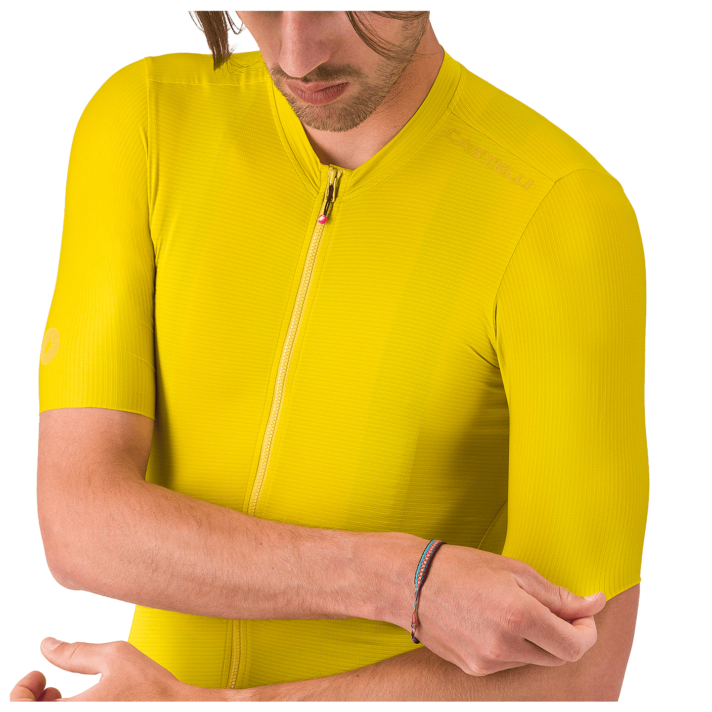 Castelli fietsshirt met korte mouwen Espresso 2 geel, foto 3