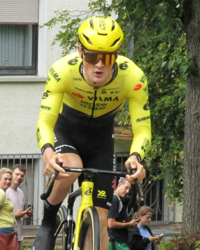 Louis Barré im Trikot von Visma | Lease a Bike bei der Deutschland Tour 2026