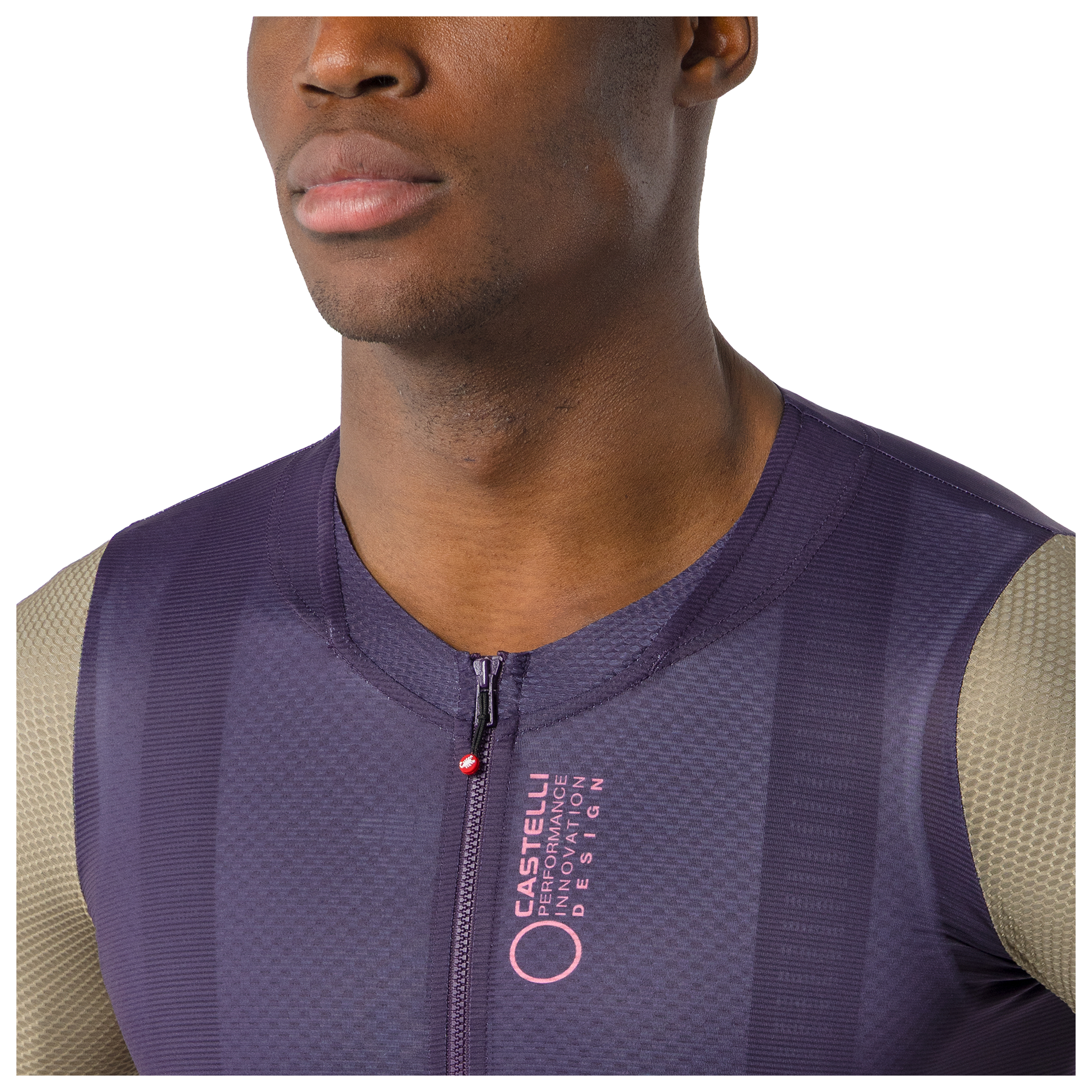 Castelli Langarmtrikot Corretto lila/beige
