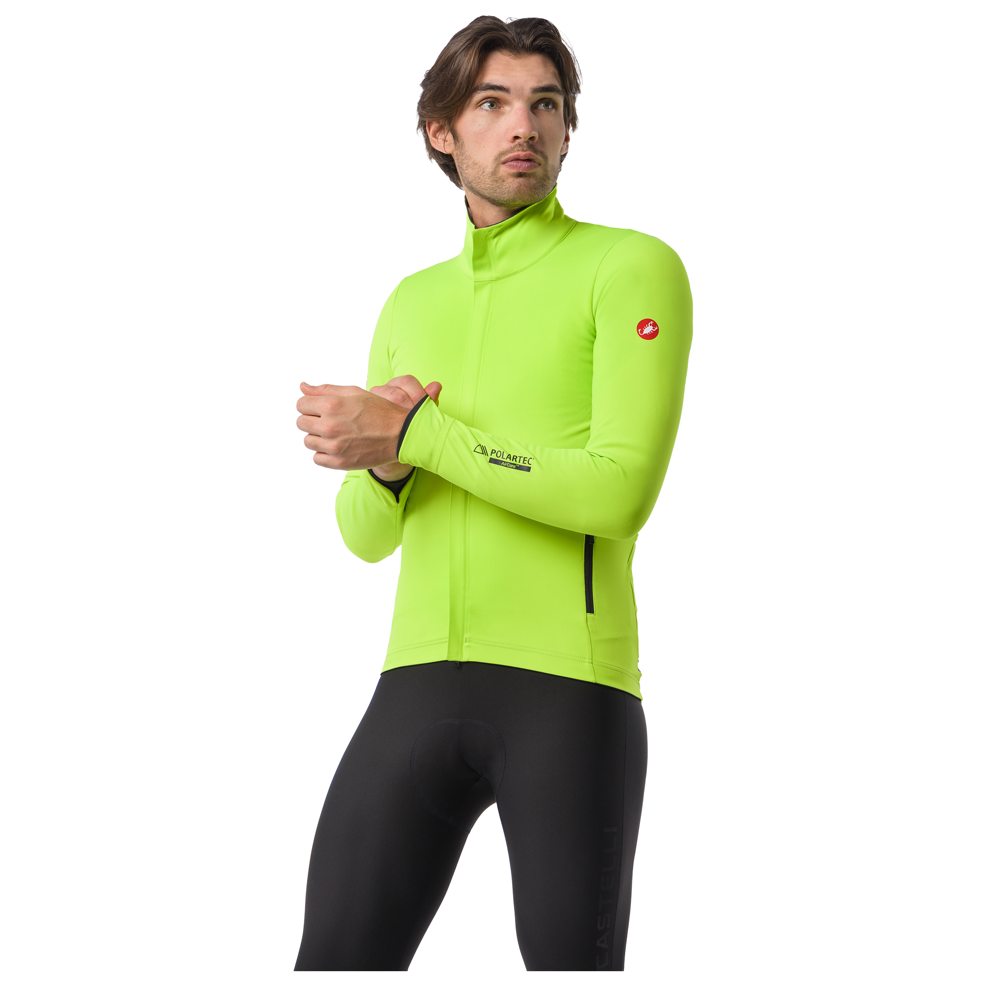 Castelli winterjas Alpha 150 neon geel