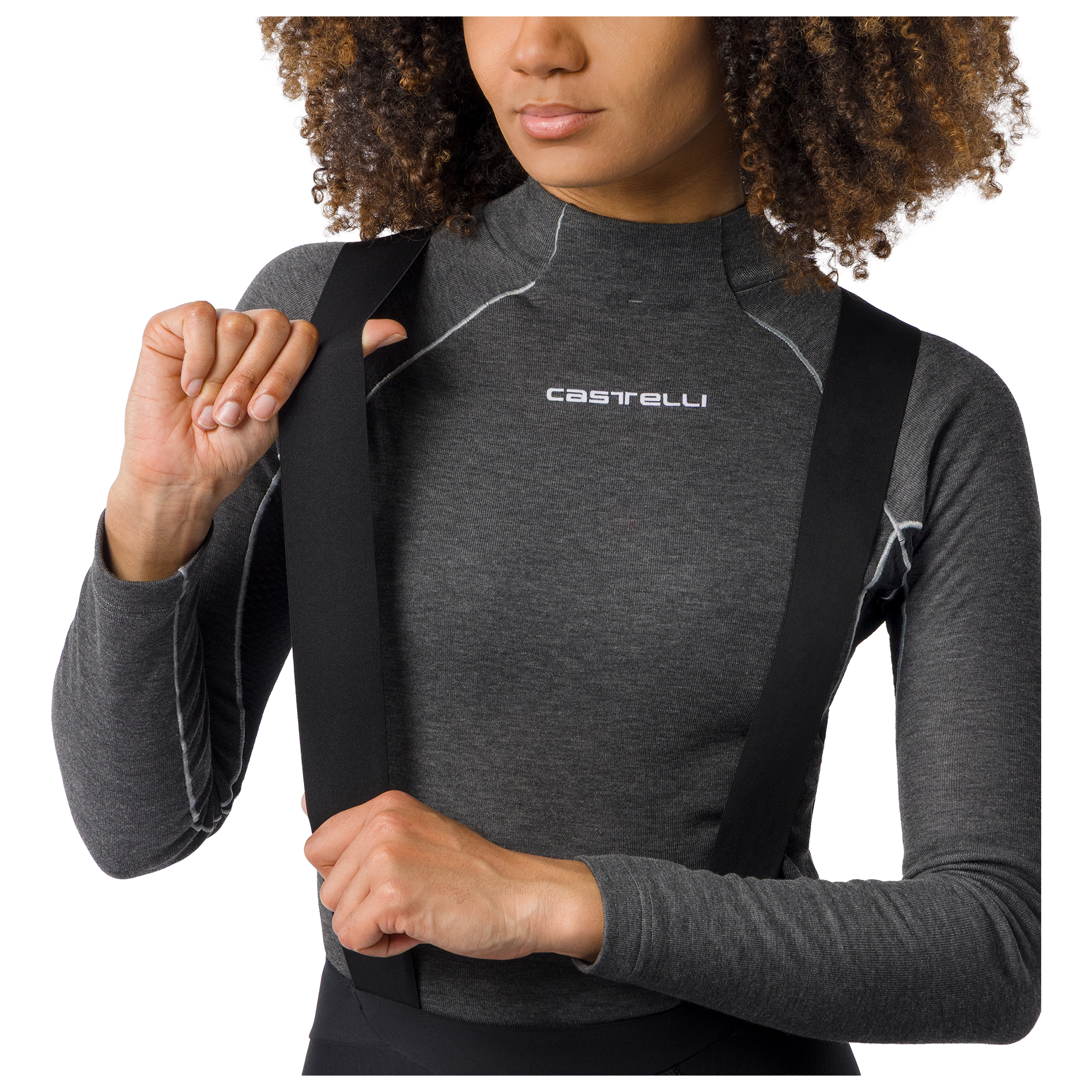 Castelli Cuissard long à bretelles femme  Competizione noir