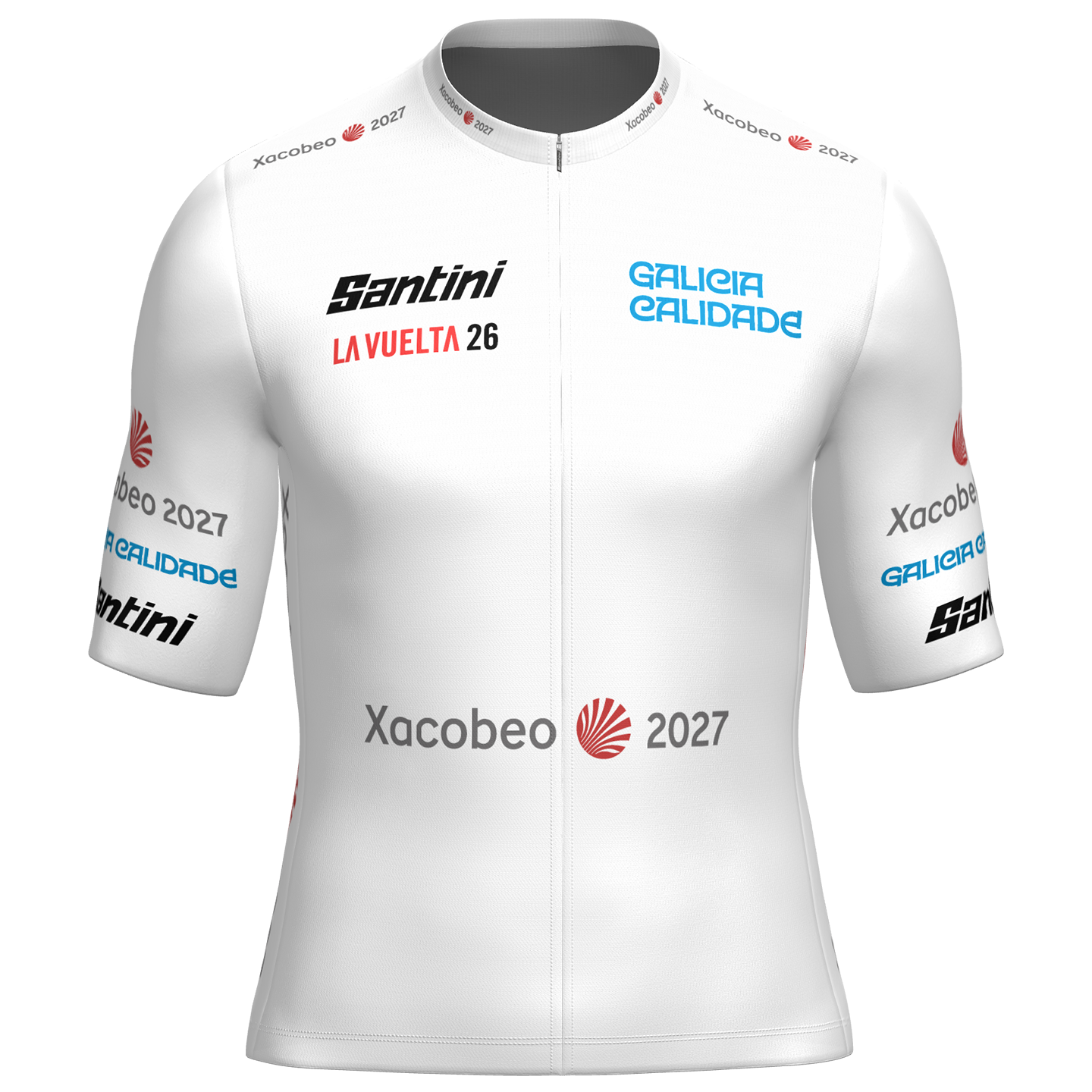 Santini LA VUELTA Koszulka z krótkim rękawem Best young rider 2026 biały