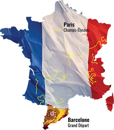 Tour de France Map