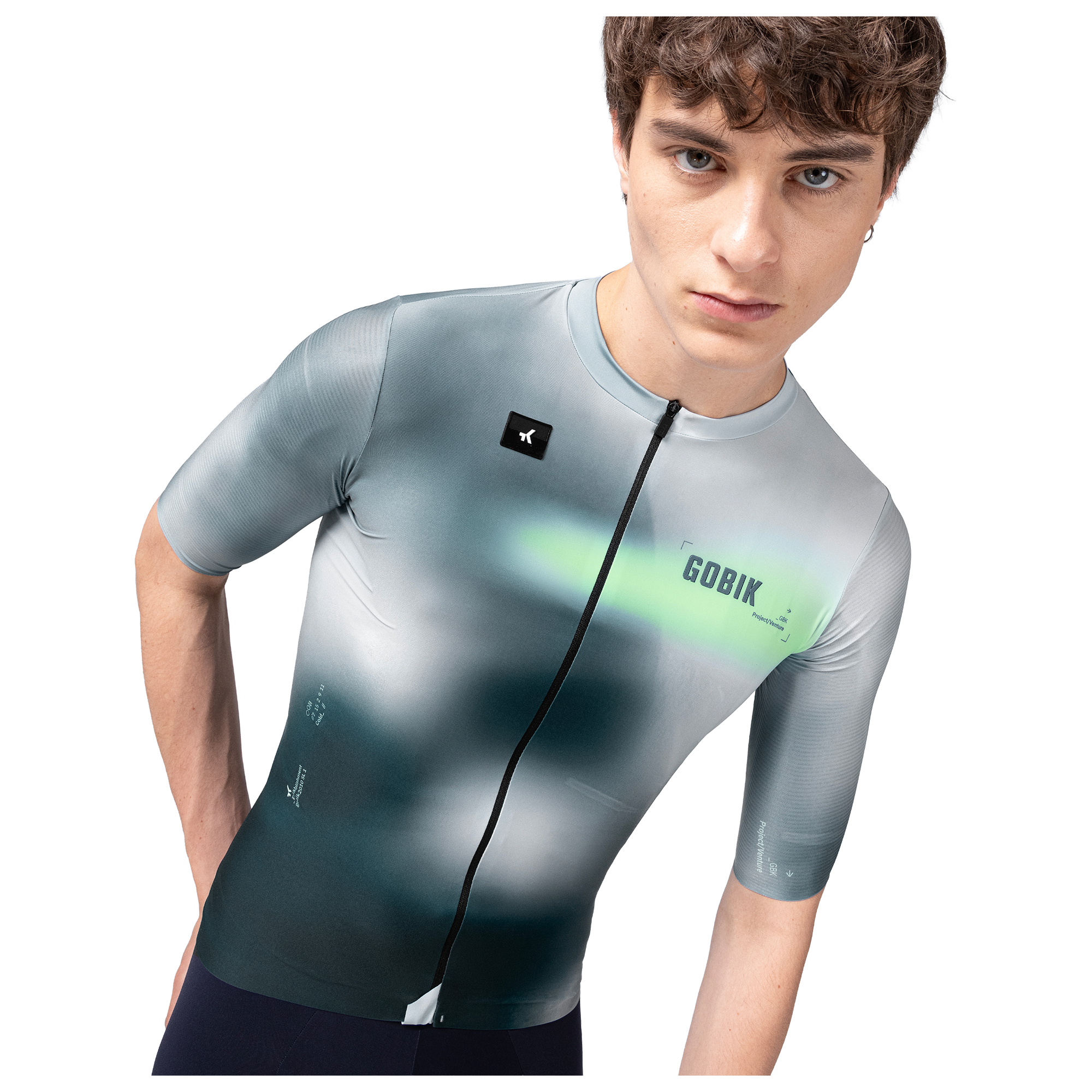 Gobik Maillot manches courtes  Attitude 2.0 gris/vert