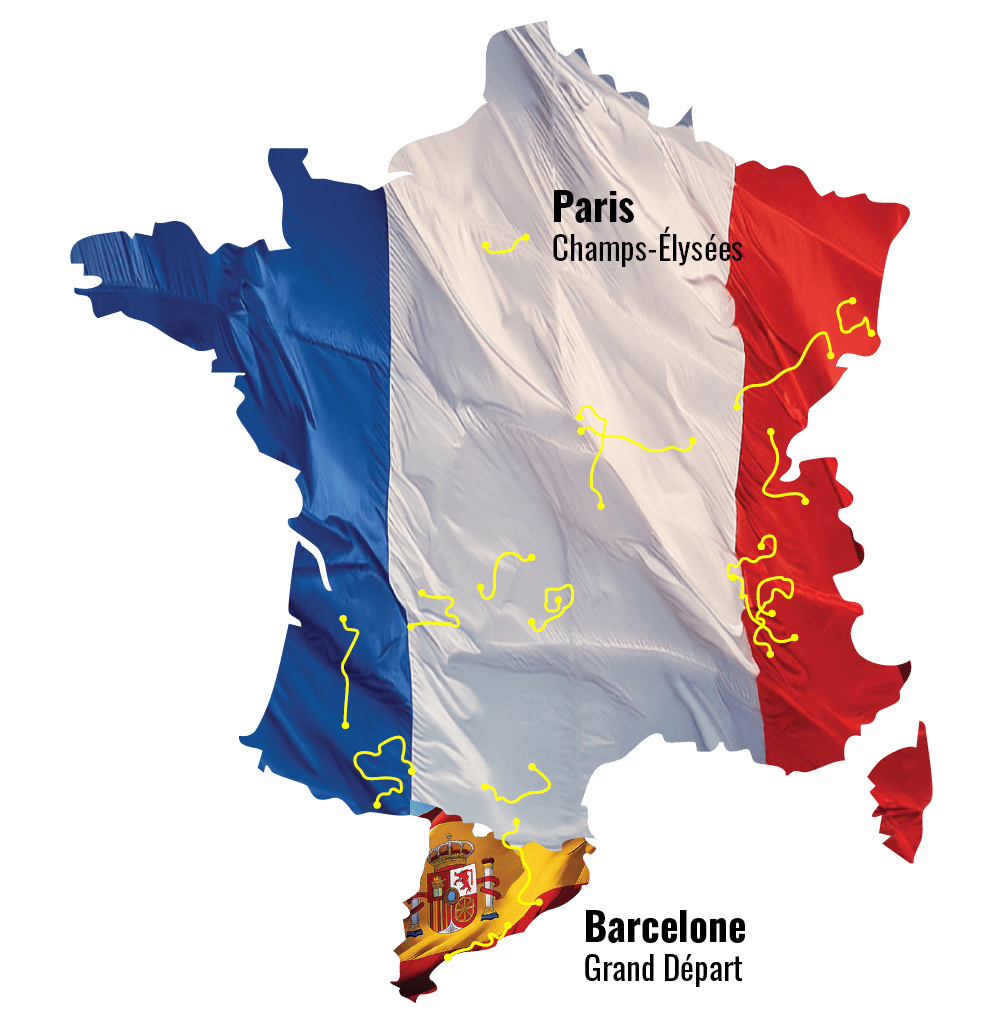 El recorrido del Tour de Francia 2026