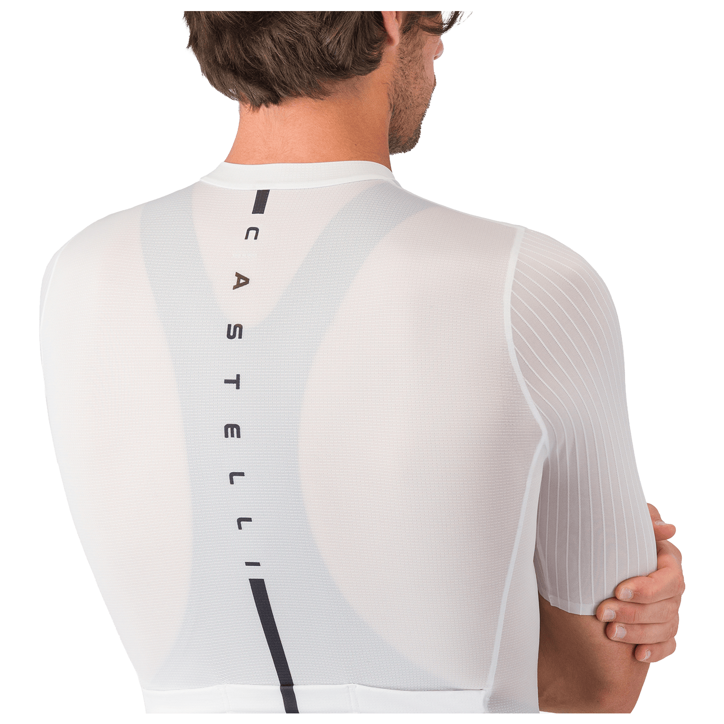 Castelli fietsshirt met korte mouwen Drittone Logo wit, foto 5