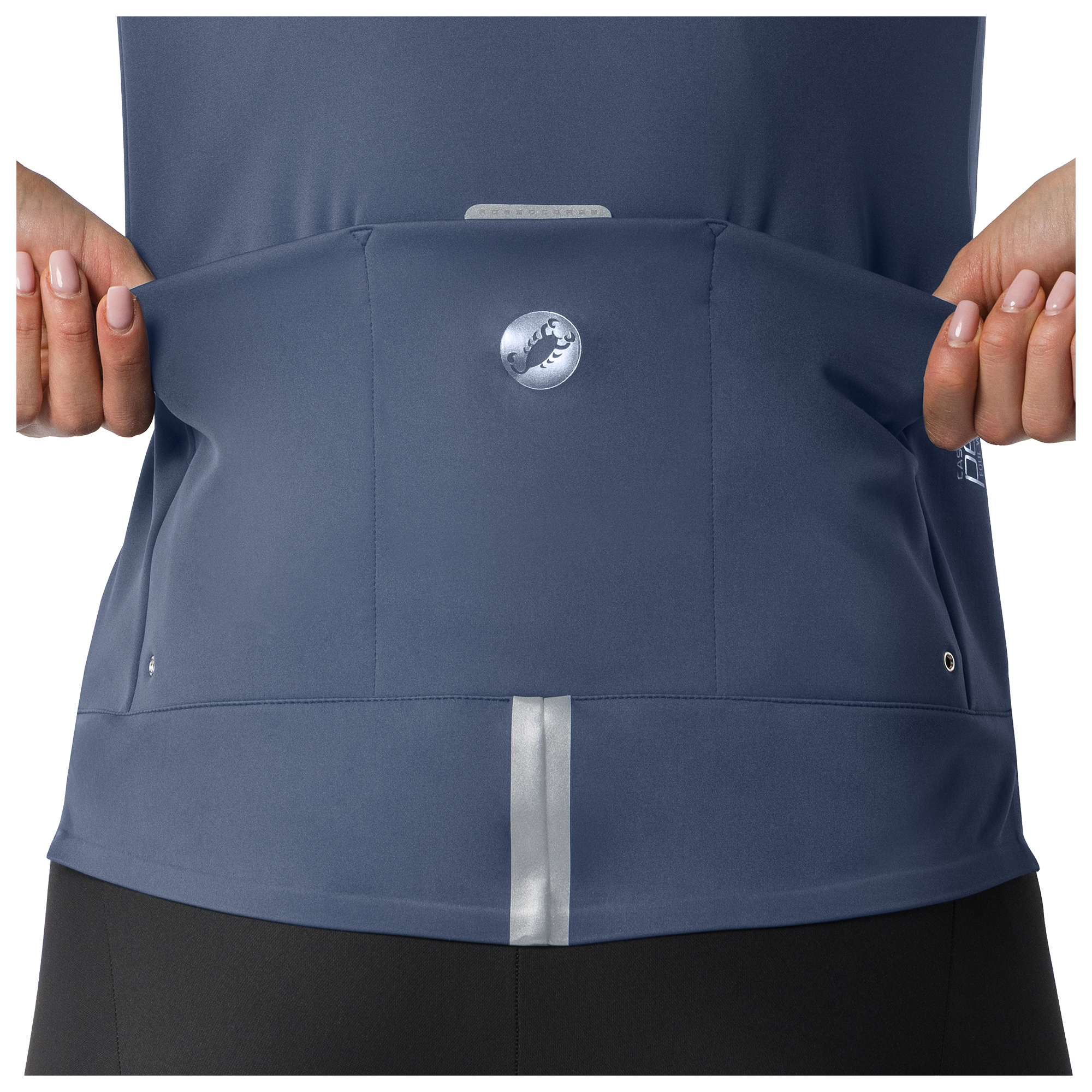 Castelli dames winterjas Perfetto 4 blauw