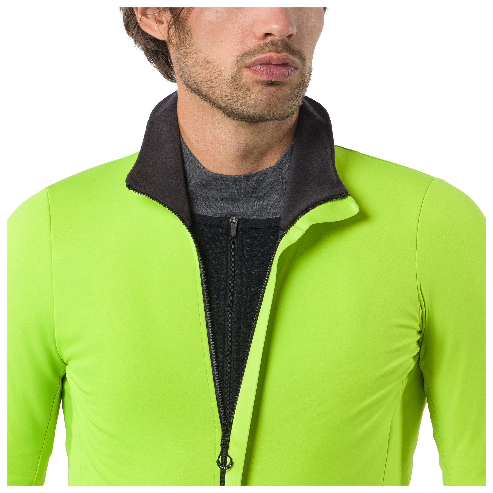 Castelli winterjas Alpha 150 neon geel