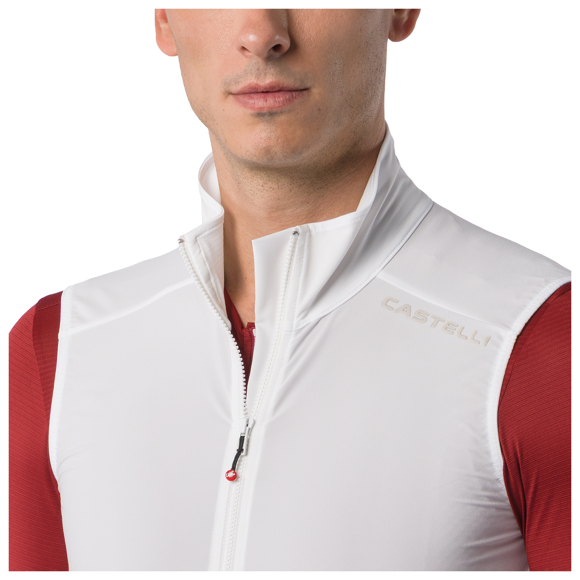 Castelli Gilet antivento  Espresso 2 bianco