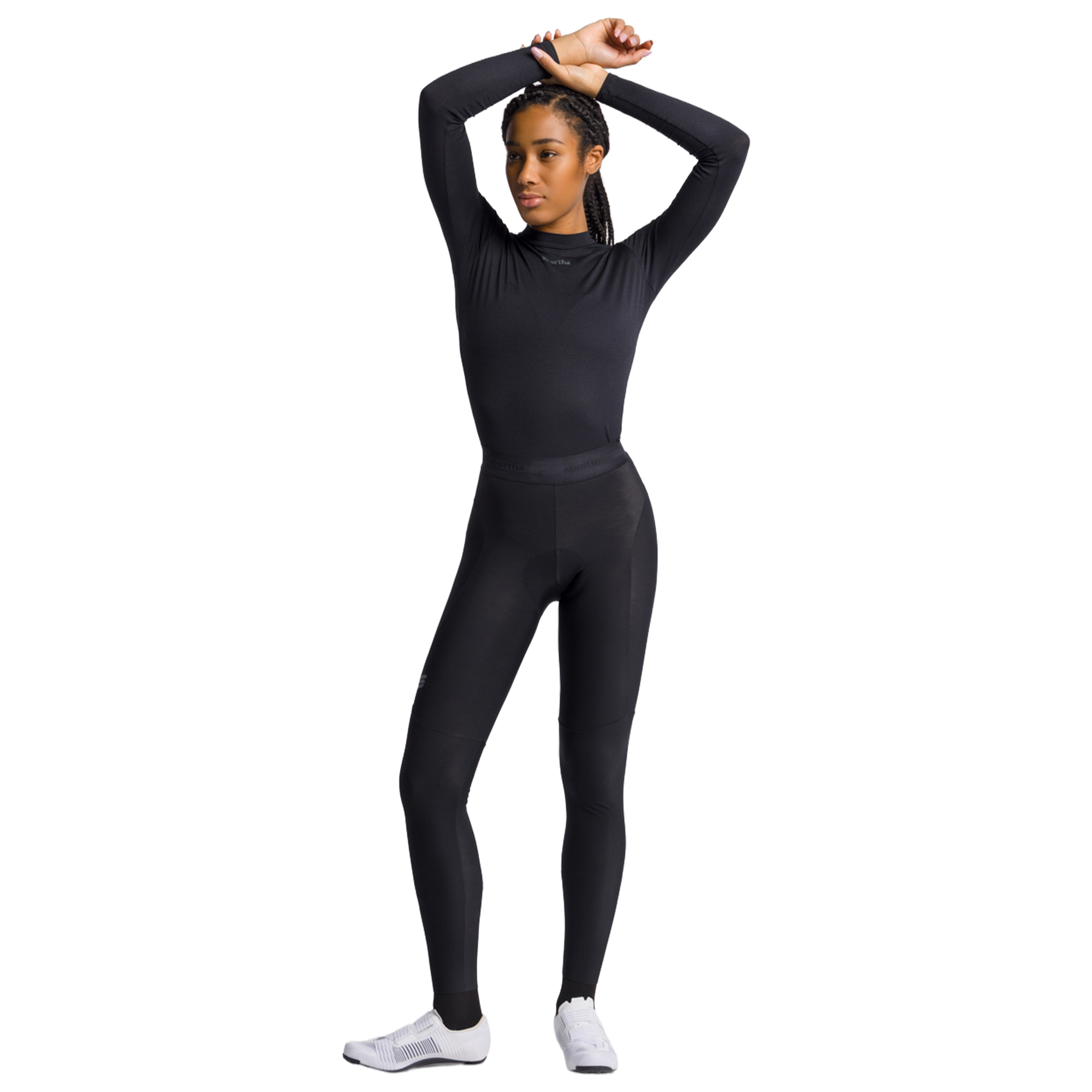 Sportful lange Damen Radhose Pulse schwarz