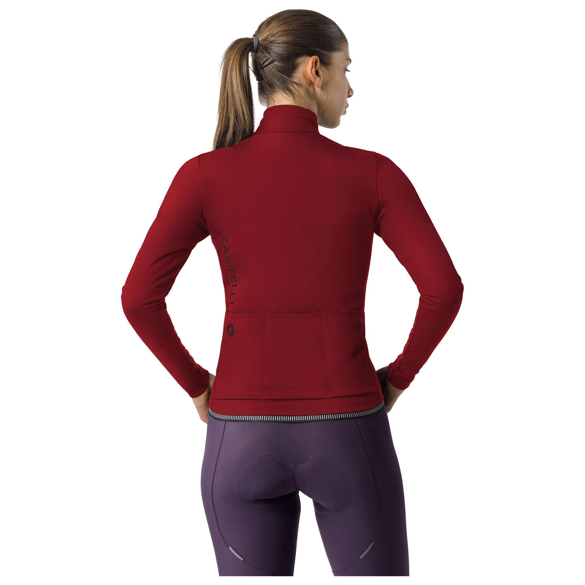 Castelli Veste d'hiver femme  Espresso 2 rouge