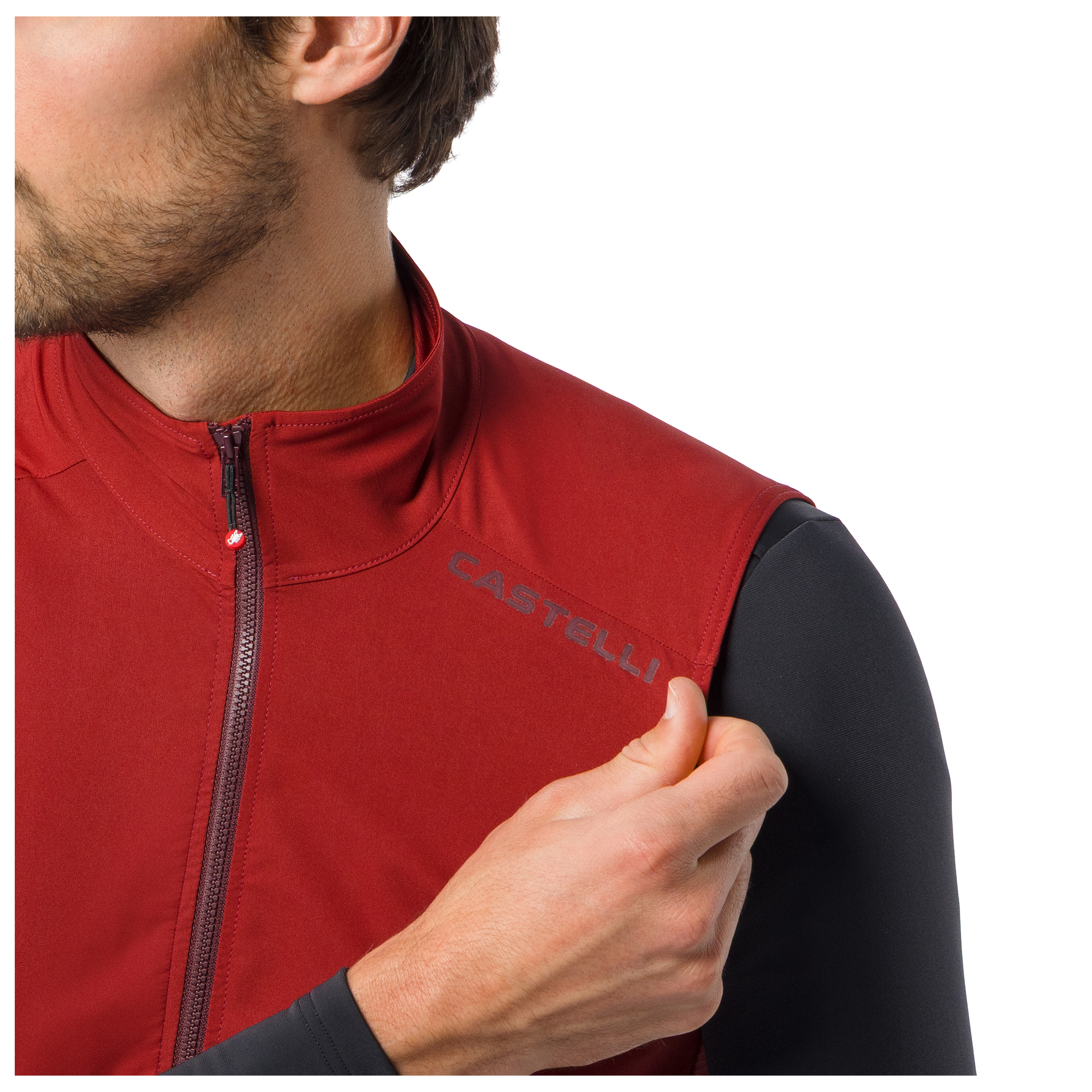 Castelli Windweste Espresso 2 rot