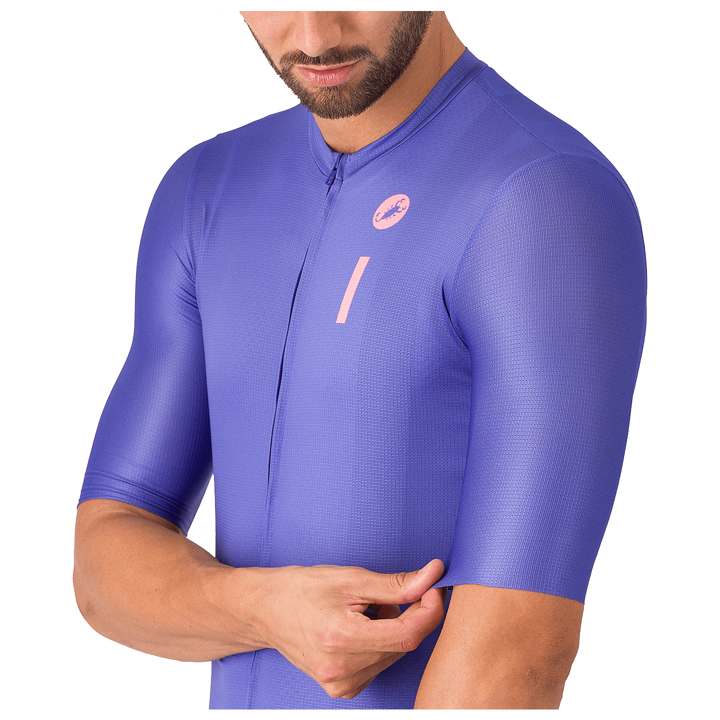 Castelli fietsshirt met korte mouwen Drittone Logo purper, foto 5