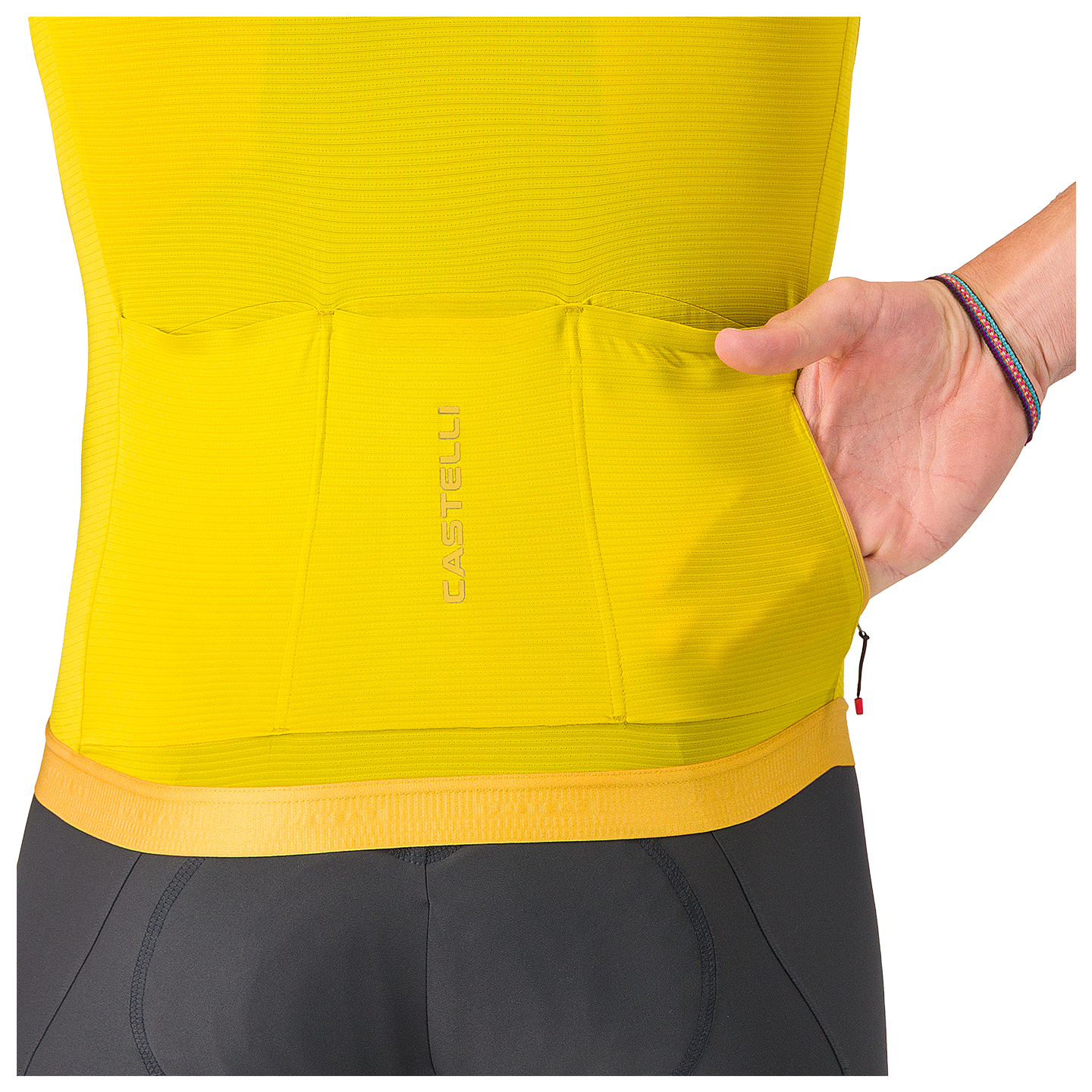 Castelli fietsshirt met korte mouwen Espresso 2 geel, foto 4