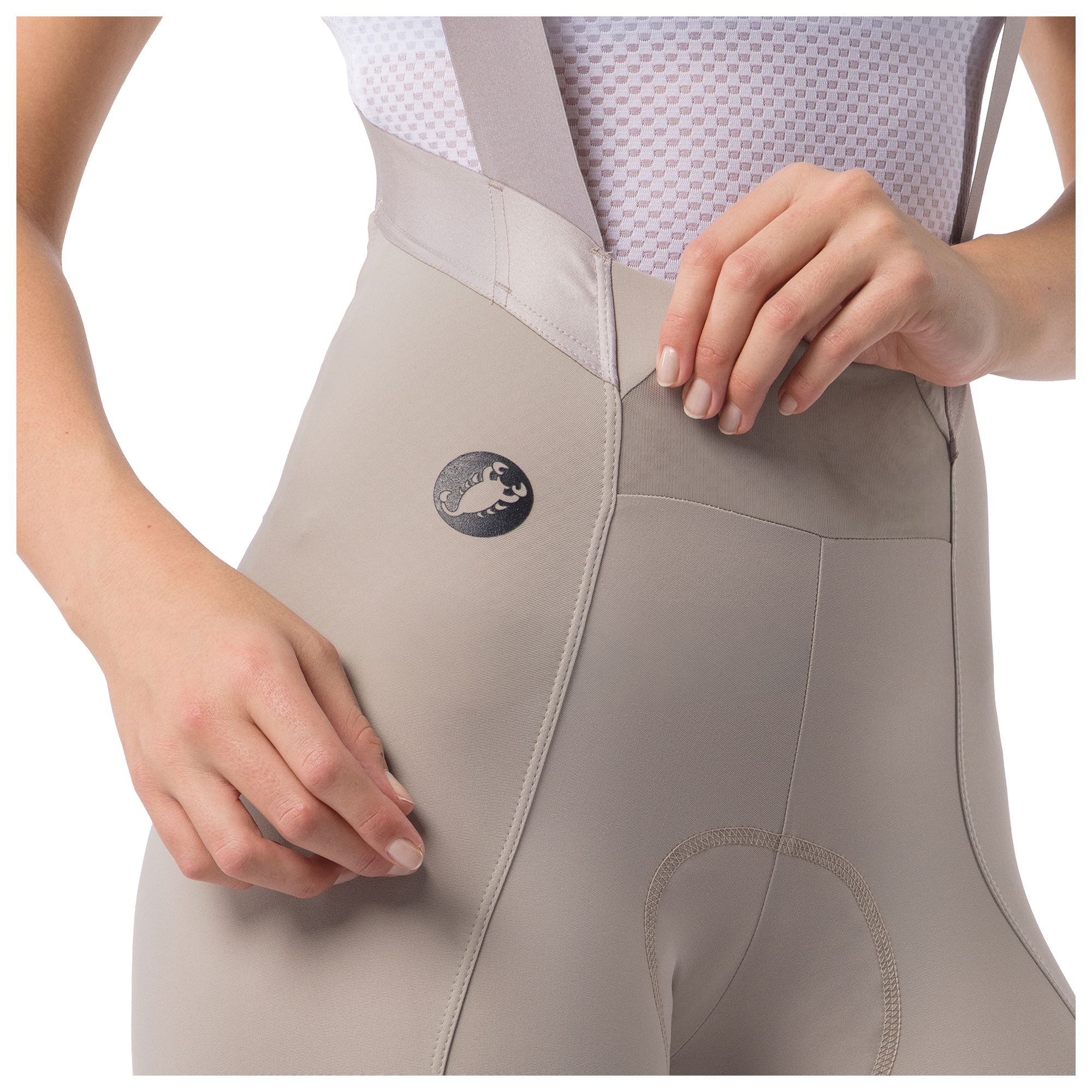 Castelli Cuissard long à bretelles femme  Espresso TRNSTN beige